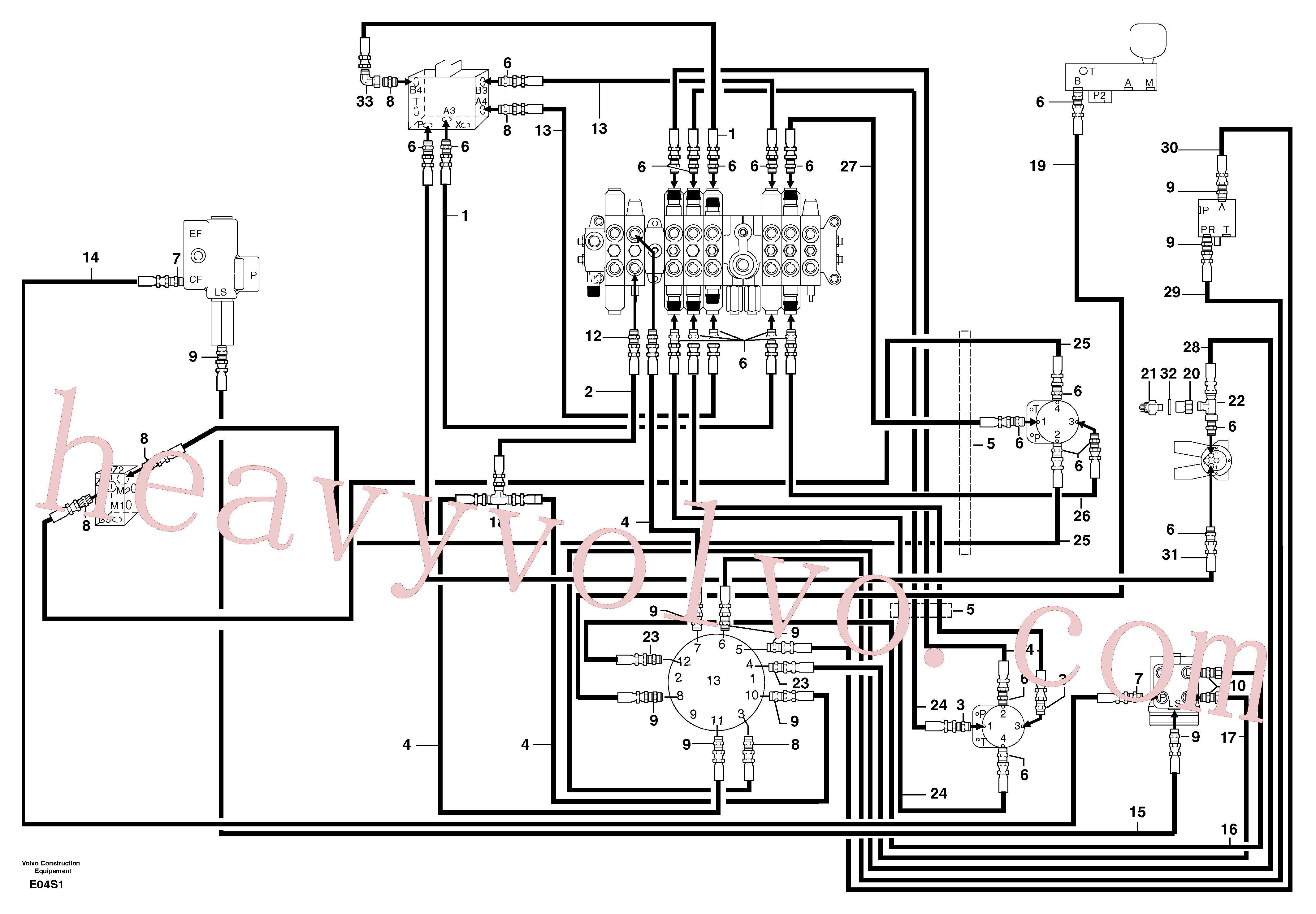 VOE11806693 for Volvo Hydr. circuit. ( platform ) ( continued )(E04S1 assembly)