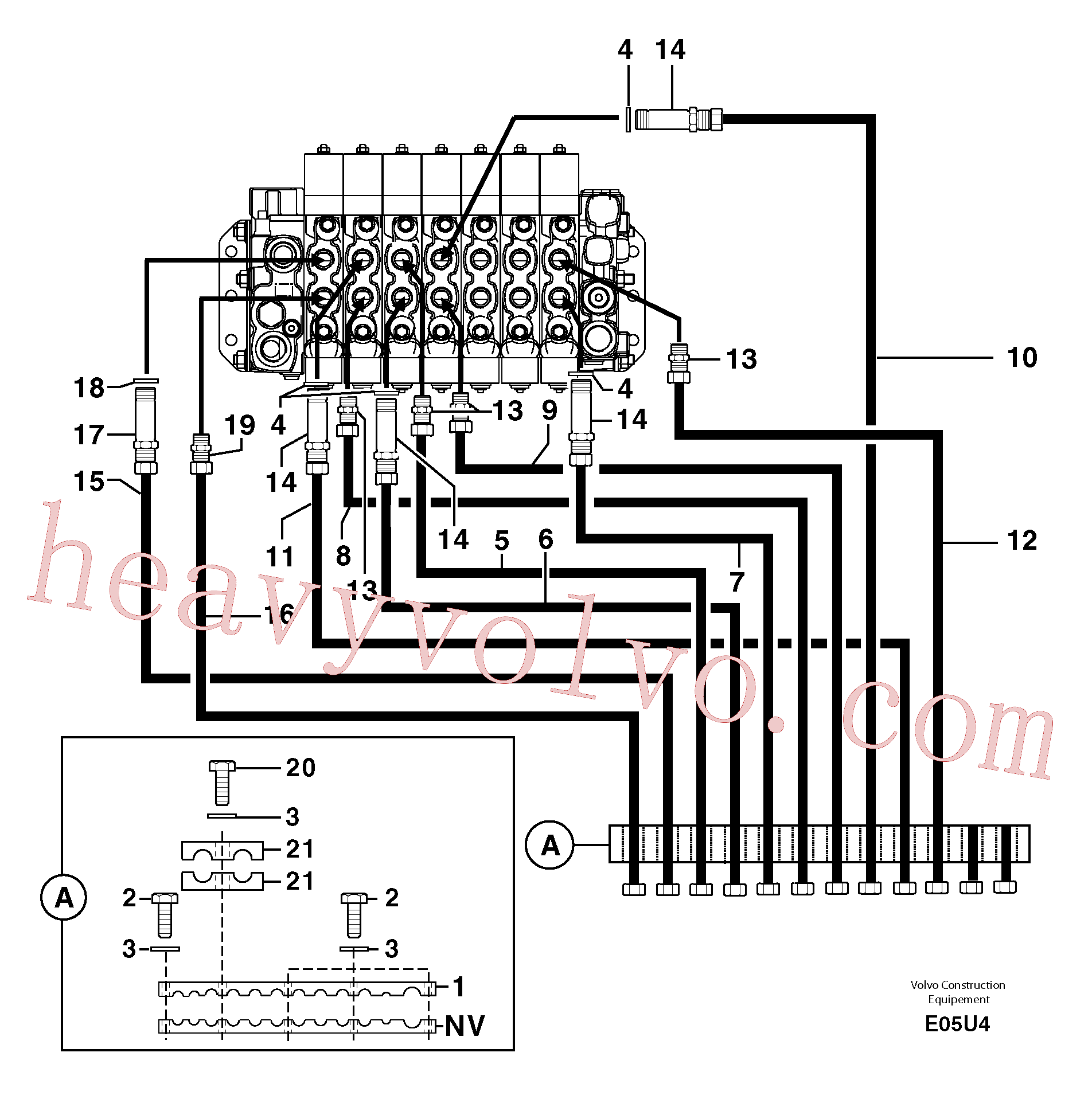 PJ4750076 for Volvo Hydr. circuit ( attachment )(E05U4 assembly)