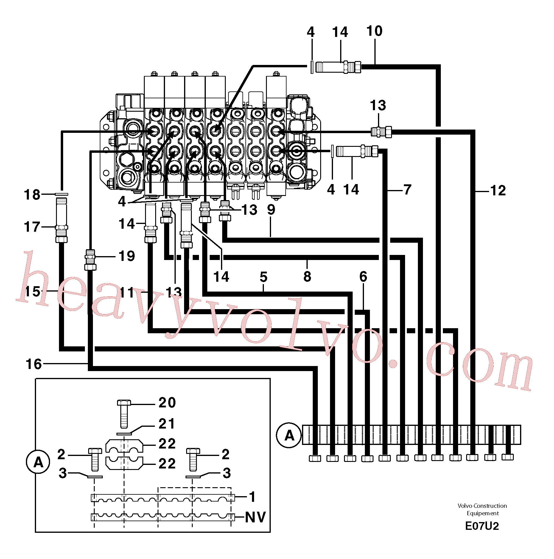 PJ5910570 for Volvo Hydr. circuit ( attachment )(E07U2 assembly)