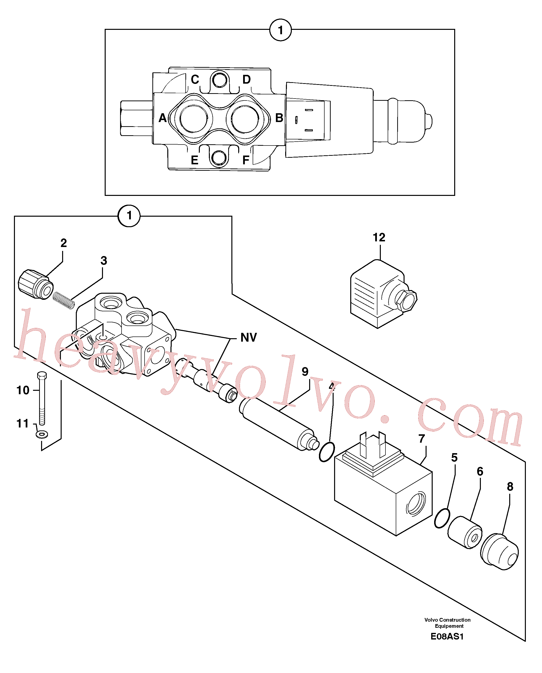 PJ7415993 for Volvo Slewing-offset selector switch ( for valve )(E08AS1 assembly)