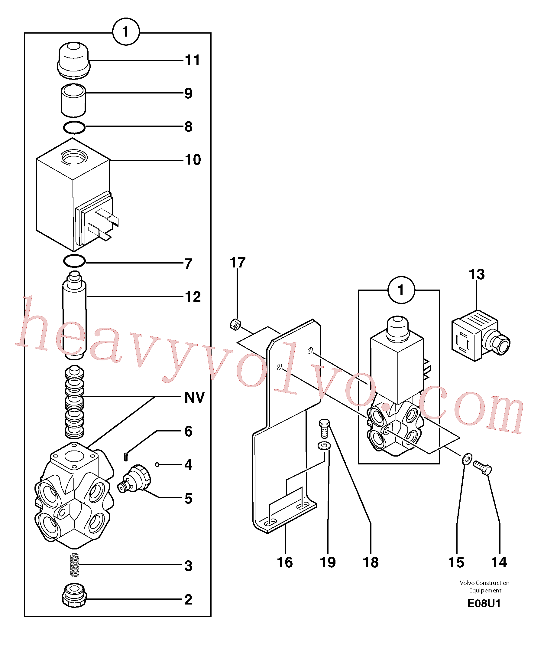 PJ7415993 for Volvo Slewing-offset selector switch(E08U1 assembly)