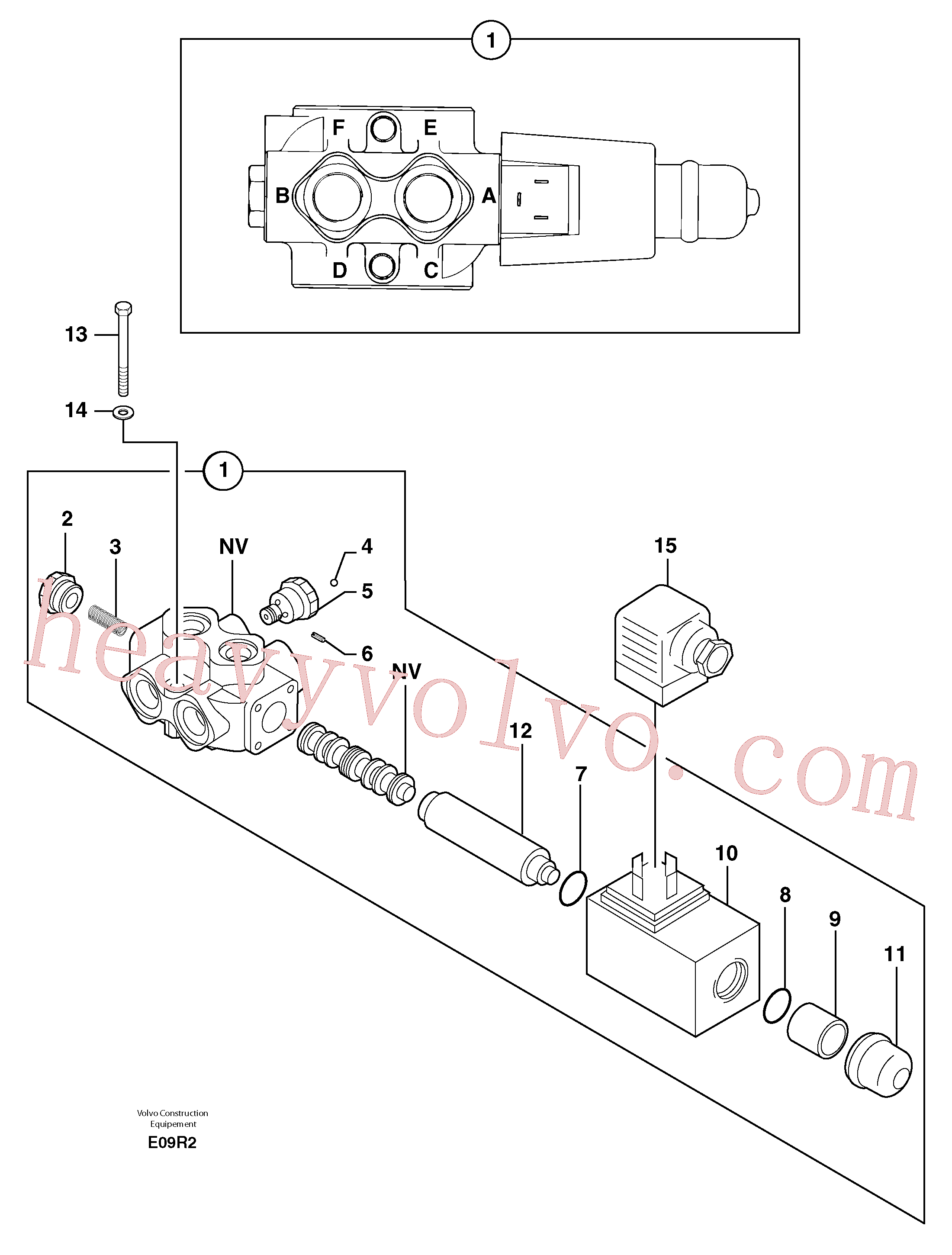 PJ7415993 for Volvo Slewing-offset selector switch(E09R2 assembly)