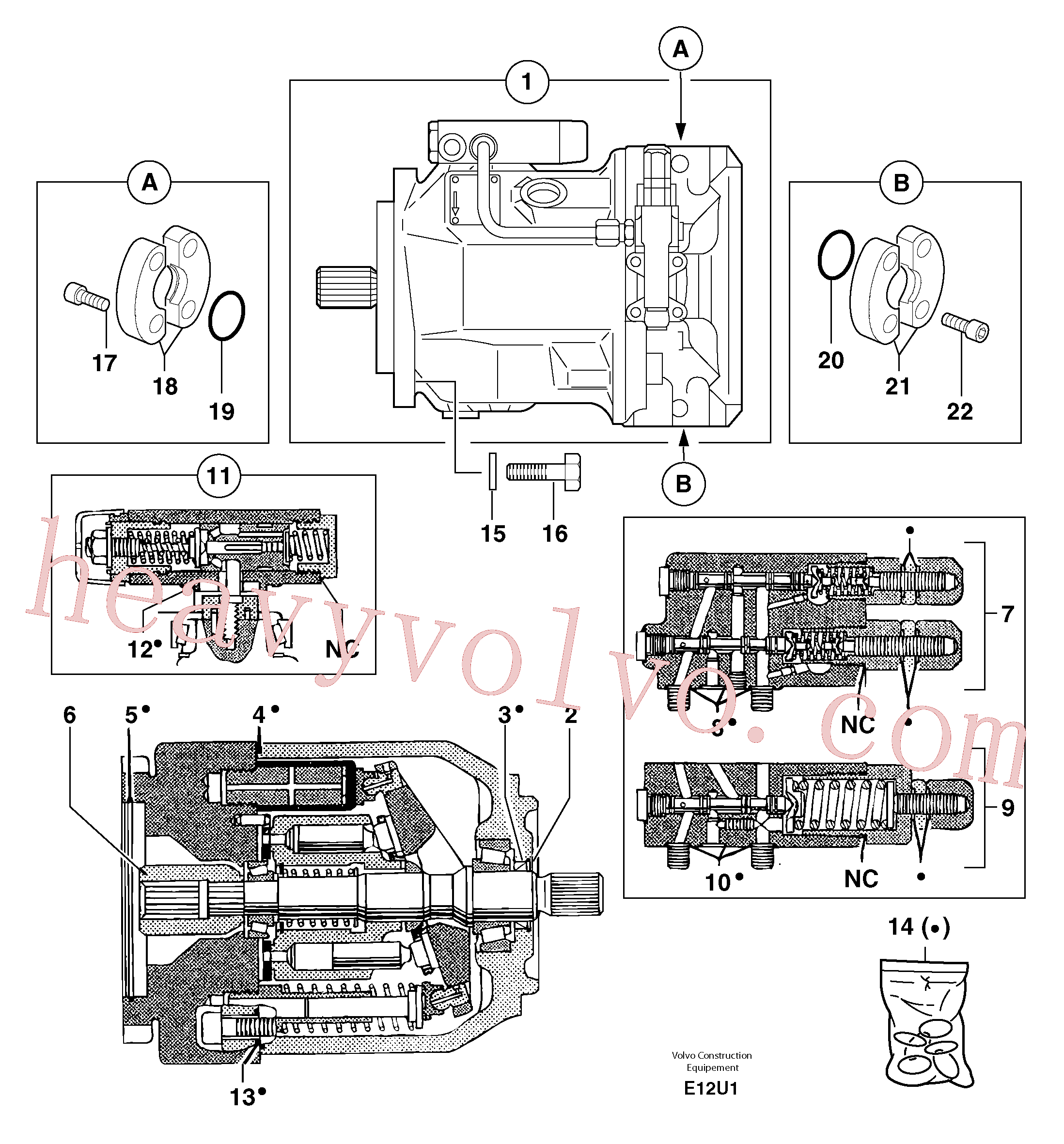 PJ4380241 for Volvo Hydraulic pump(E12U1 assembly)