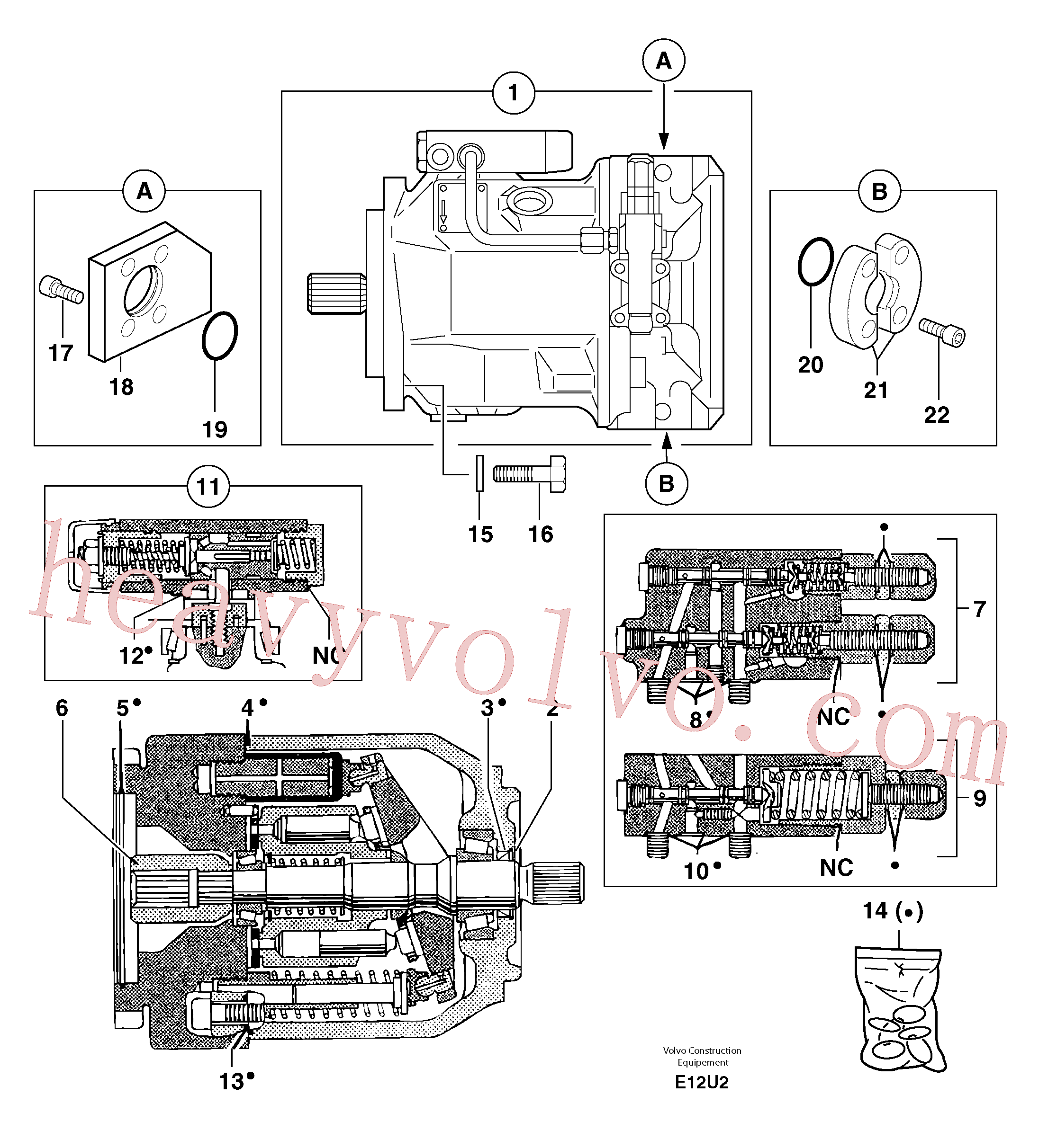 PJ4380241 for Volvo Hydraulic pump(E12U2 assembly)