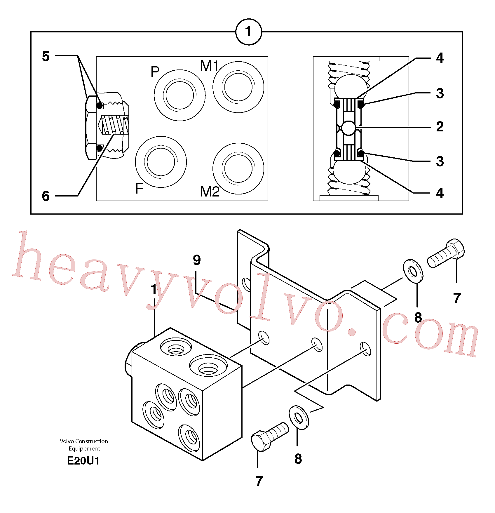 PJ4100016 for Volvo Hydraulic block(E20U1 assembly)