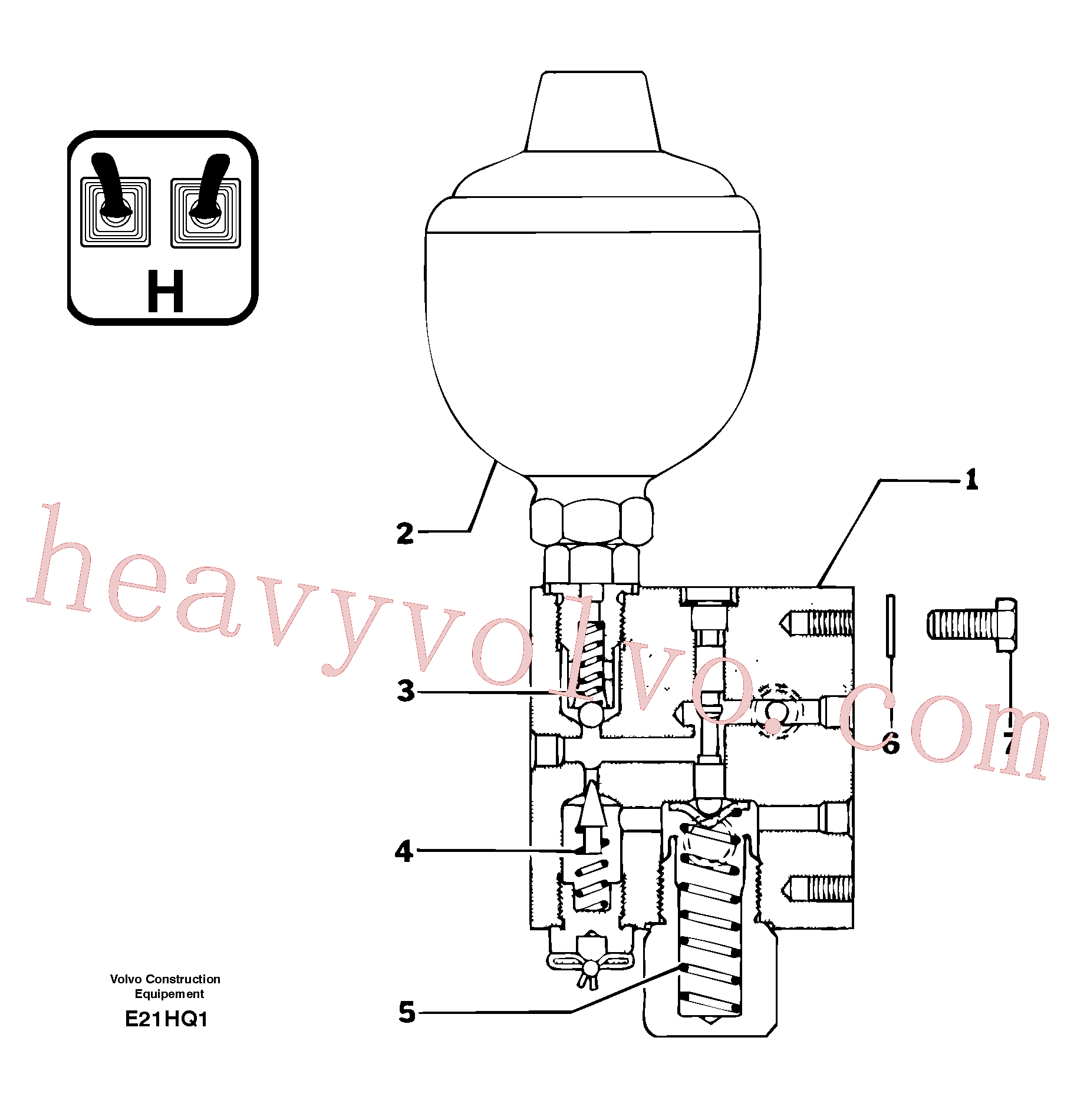 PJ7410919 for Volvo Accumulator / electrovalve(E21HQ1 assembly)