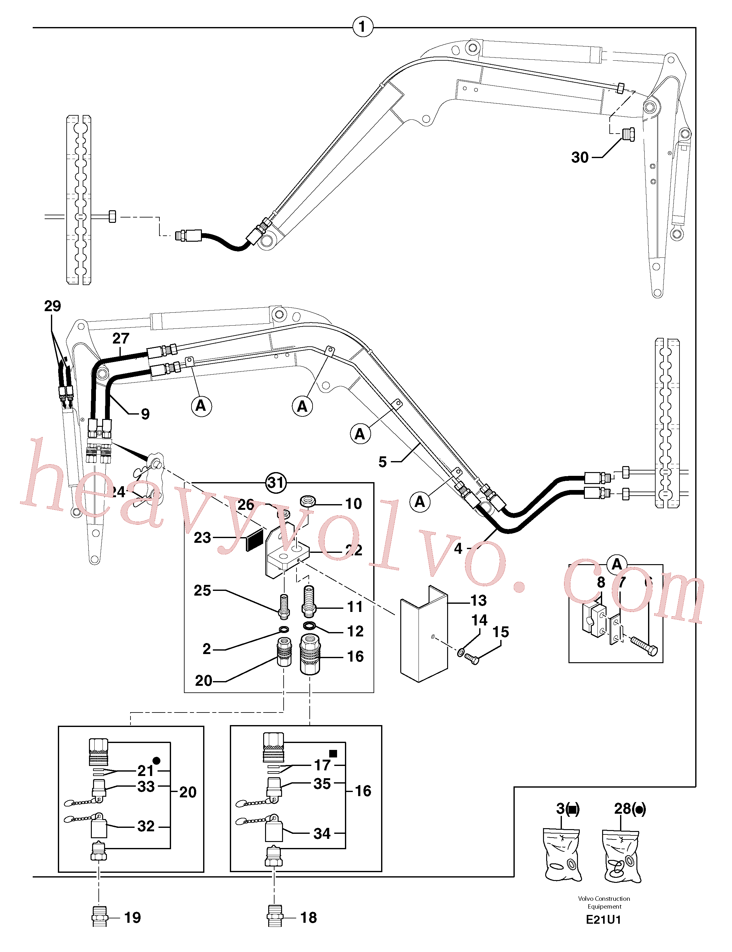 PJ4196049 for Volvo Hydraulic circuit ( accessories - 90 l/min )(E21U1 assembly)