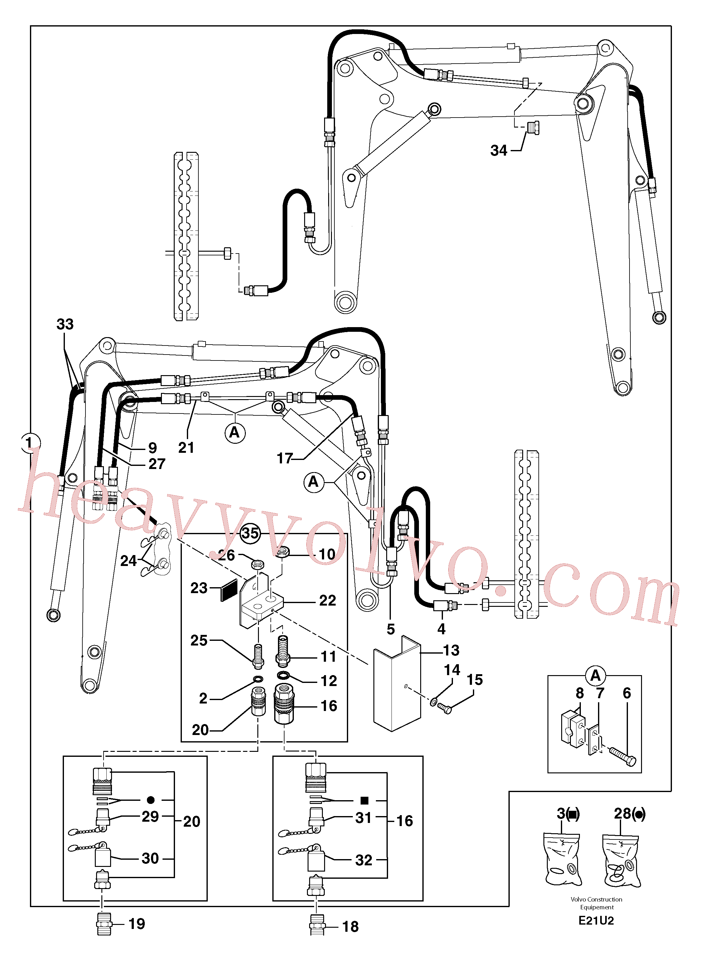 PJ4196049 for Volvo Hydraulic circuit ( accessories - 90 l/min )(E21U2 assembly)