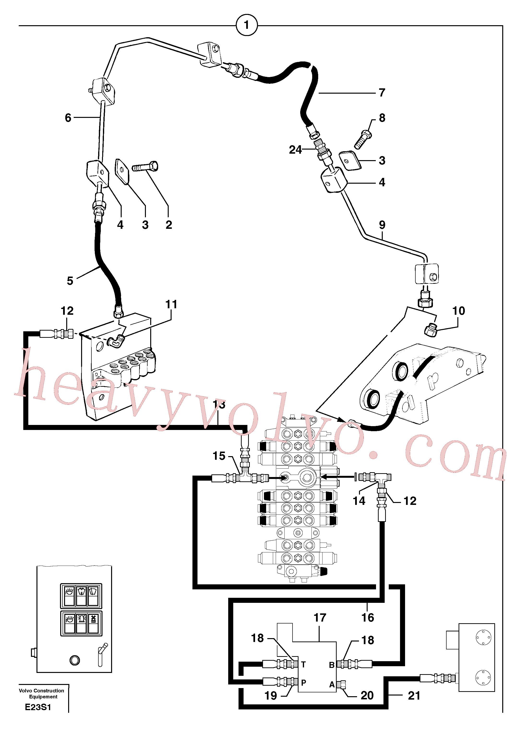 PJ4720003 for Volvo Hydraulic circuit ( snap-action attachment )(E23S1 assembly)