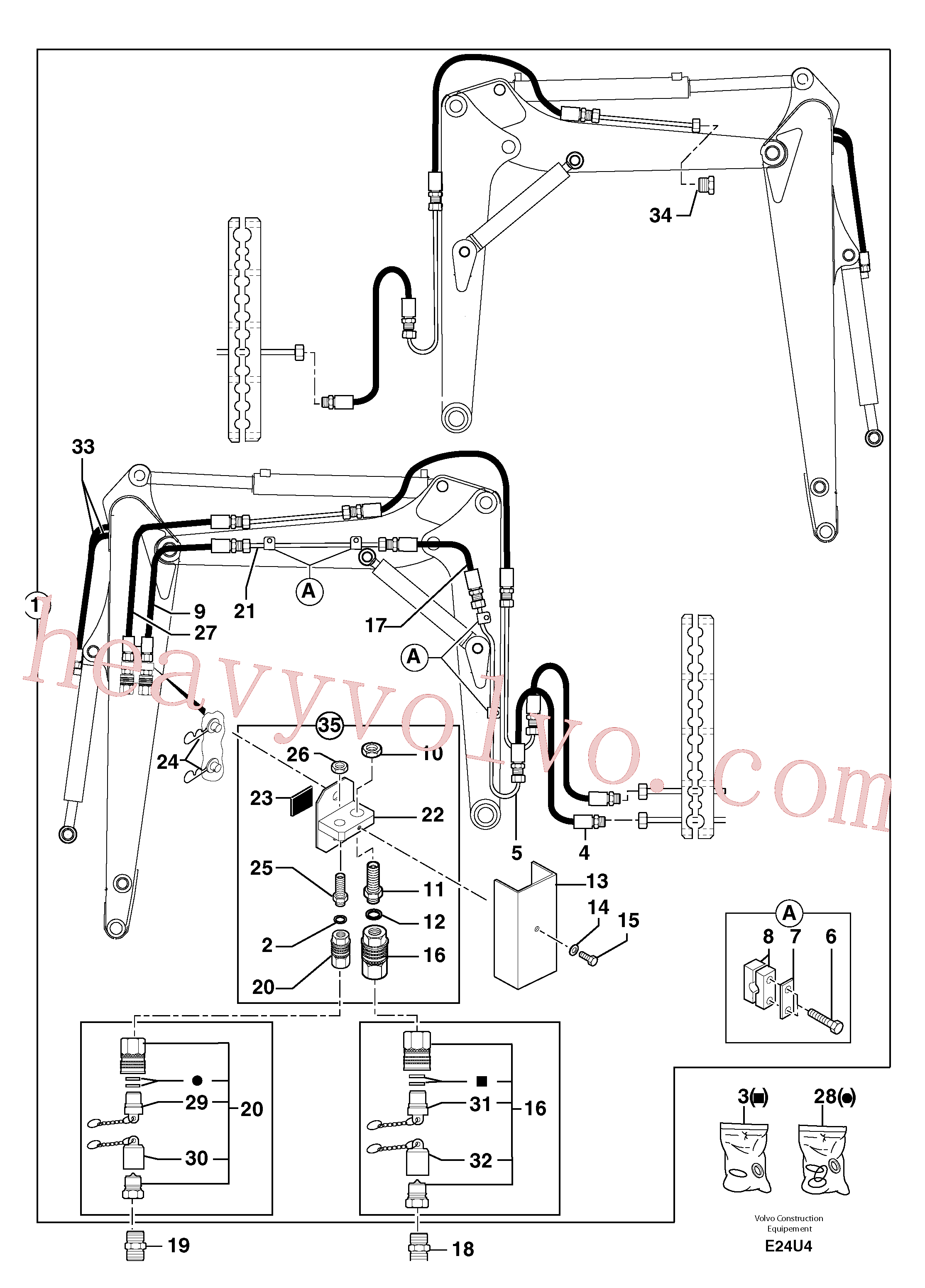 PJ4750110 for Volvo Hydraulic circuit ( accessories - 90 l/min )(E24U4 assembly)