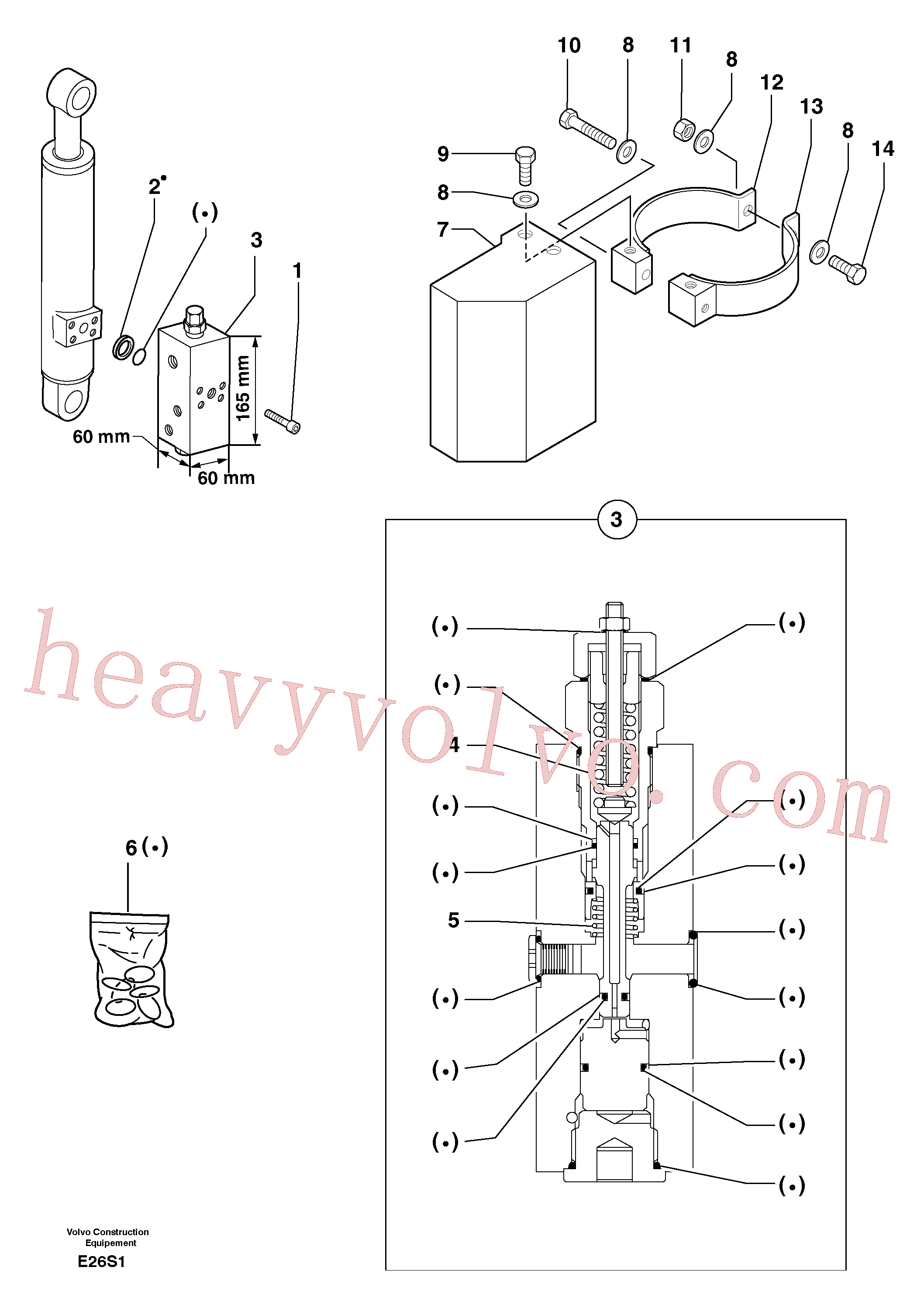 PJ7415931 for Volvo Safety valve ( boom cylinder )(E26S1 assembly)