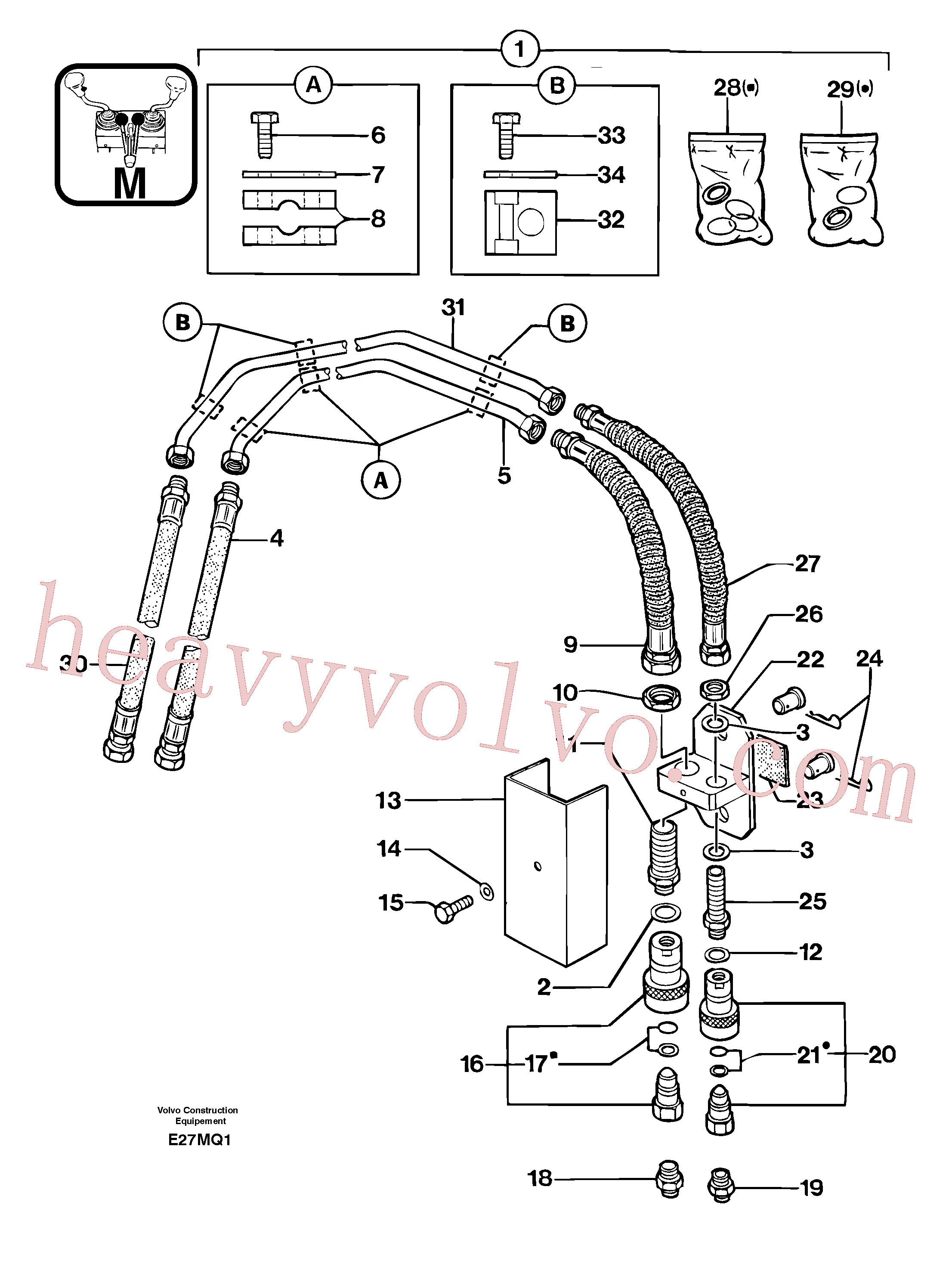 PJ4770132 for Volvo Hydraulic circuit ( rock breaker )(E27MQ1 assembly)