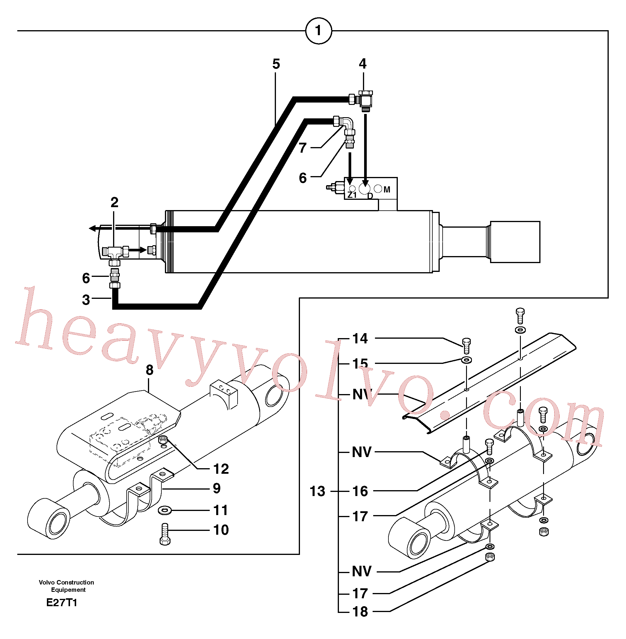 PJ5910562 for Volvo Supplement concerning handling operations / option(E27T1 assembly)