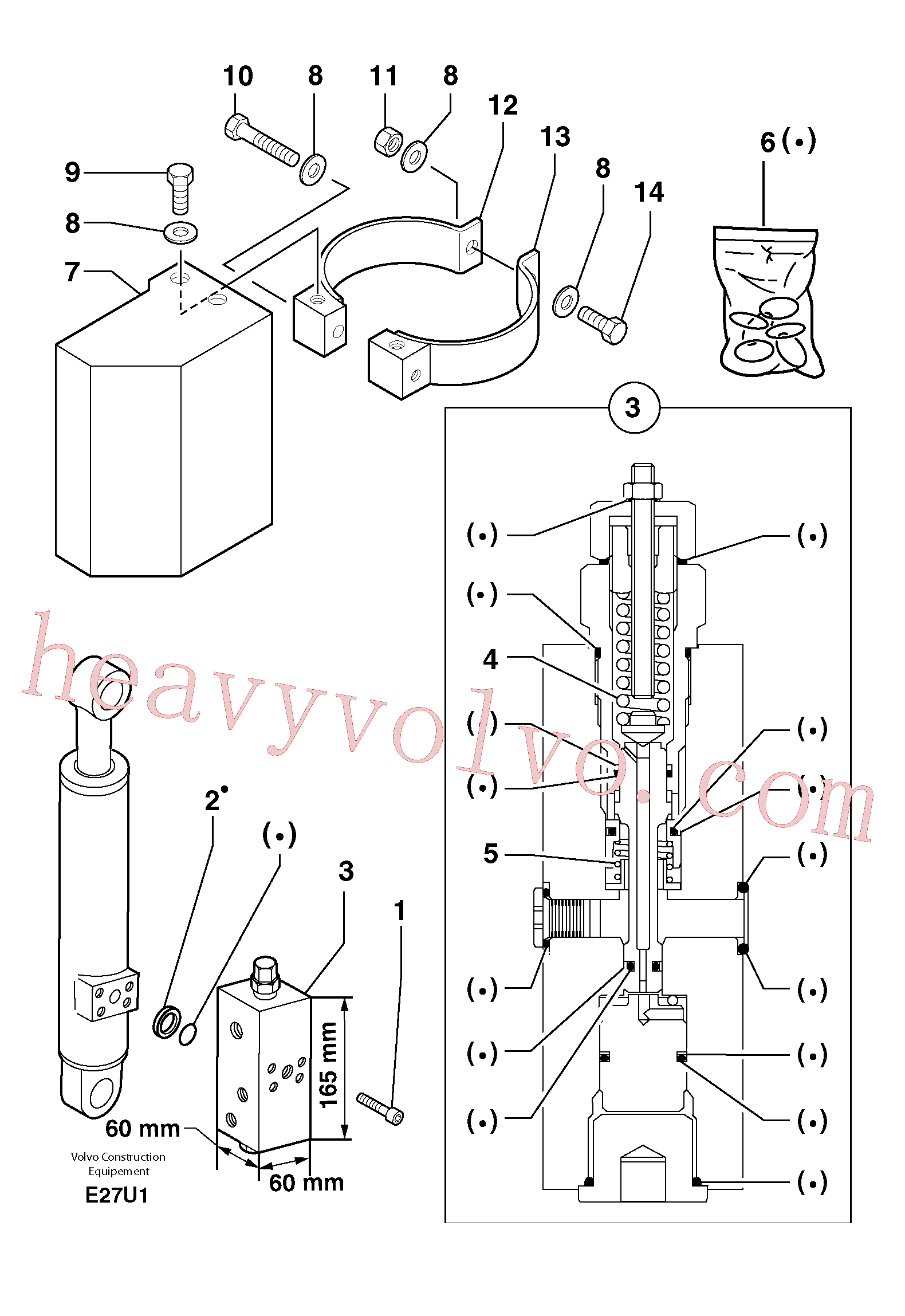 PJ7415931 for Volvo Safety valve ( boom cylinder )(E27U1 assembly)