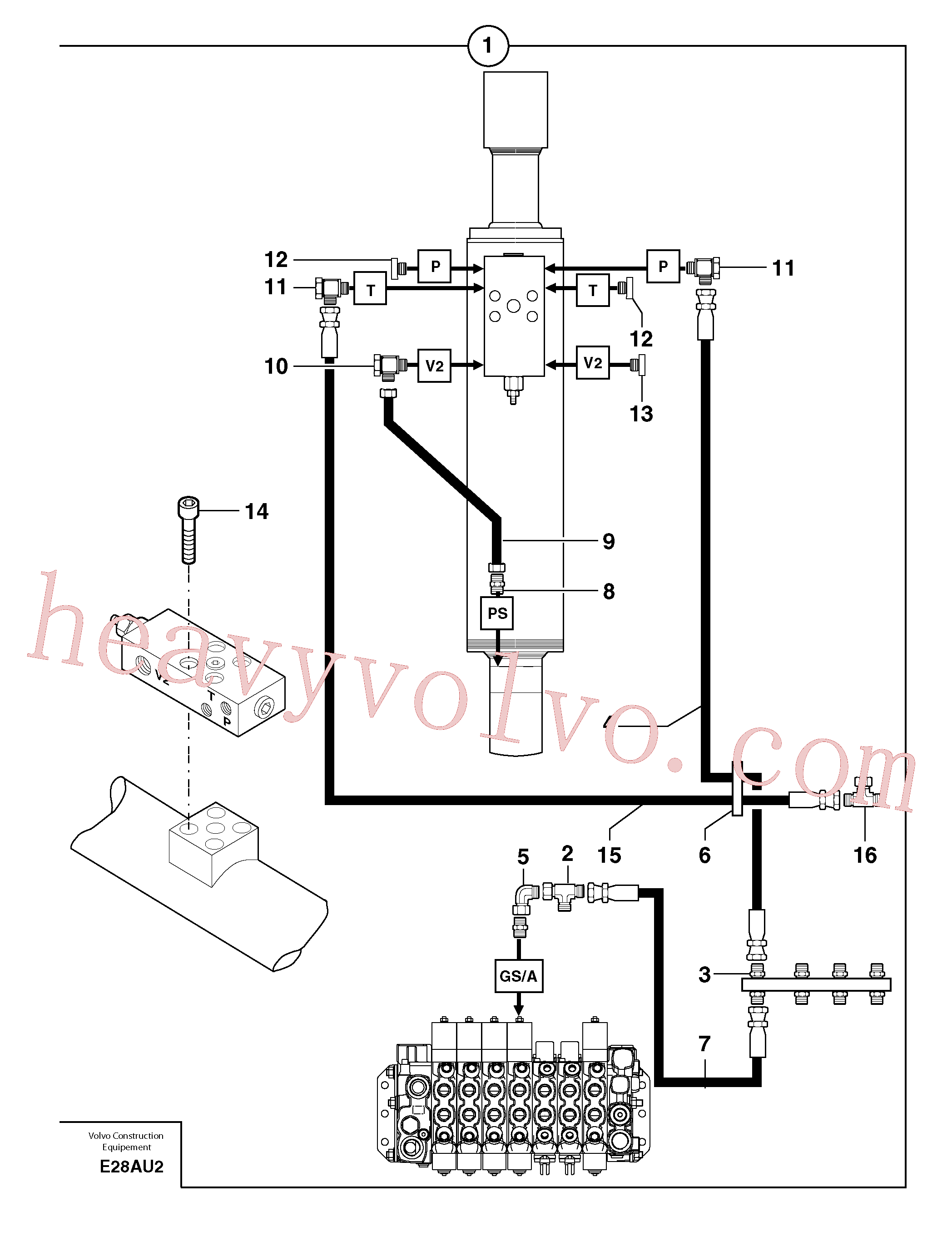 PJ4750349 for Volvo Supplement concerning handling operations / option(E28AU2 assembly)