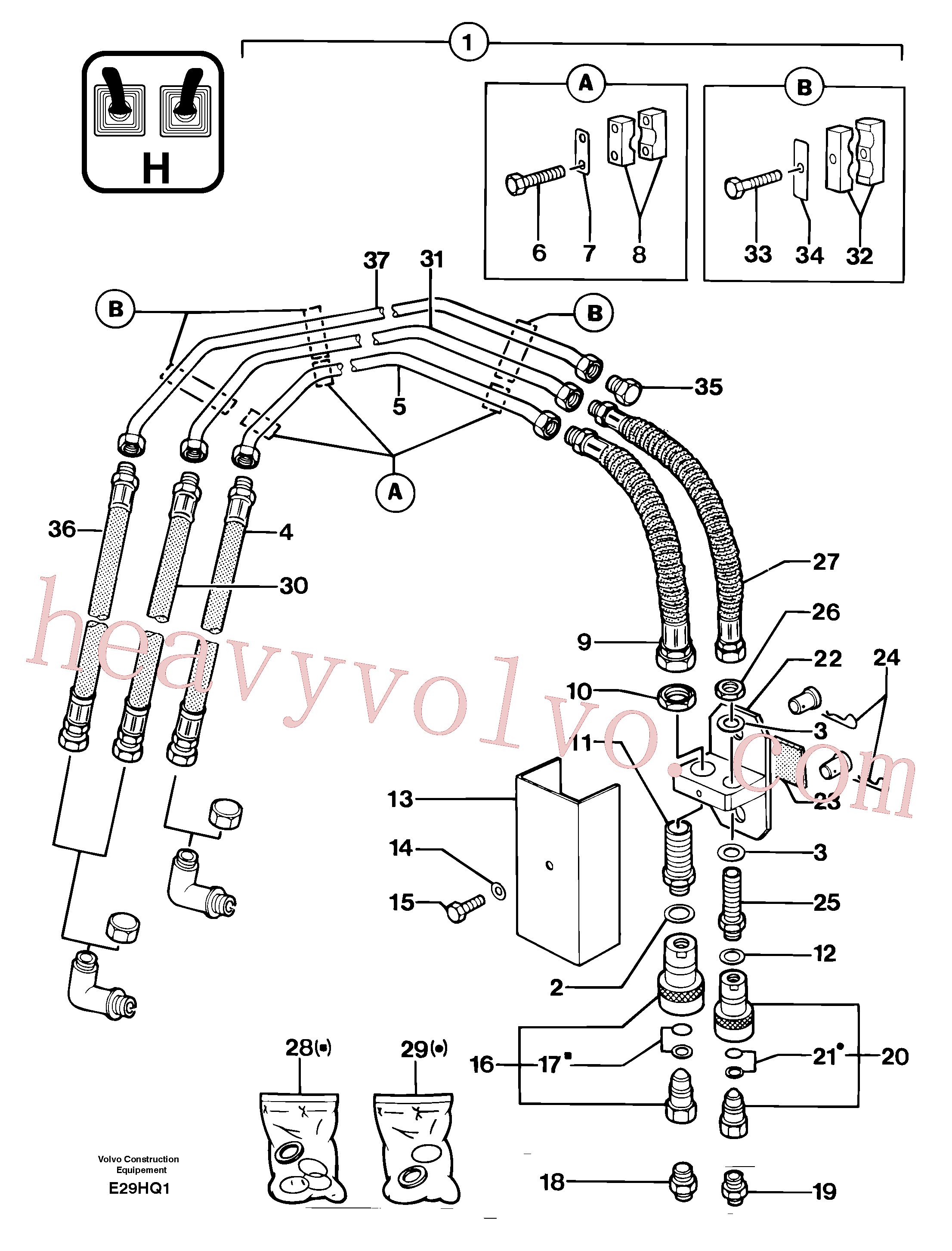 PJ4690120 for Volvo Hydraulic circuit ( accessories )(E29HQ1 assembly)