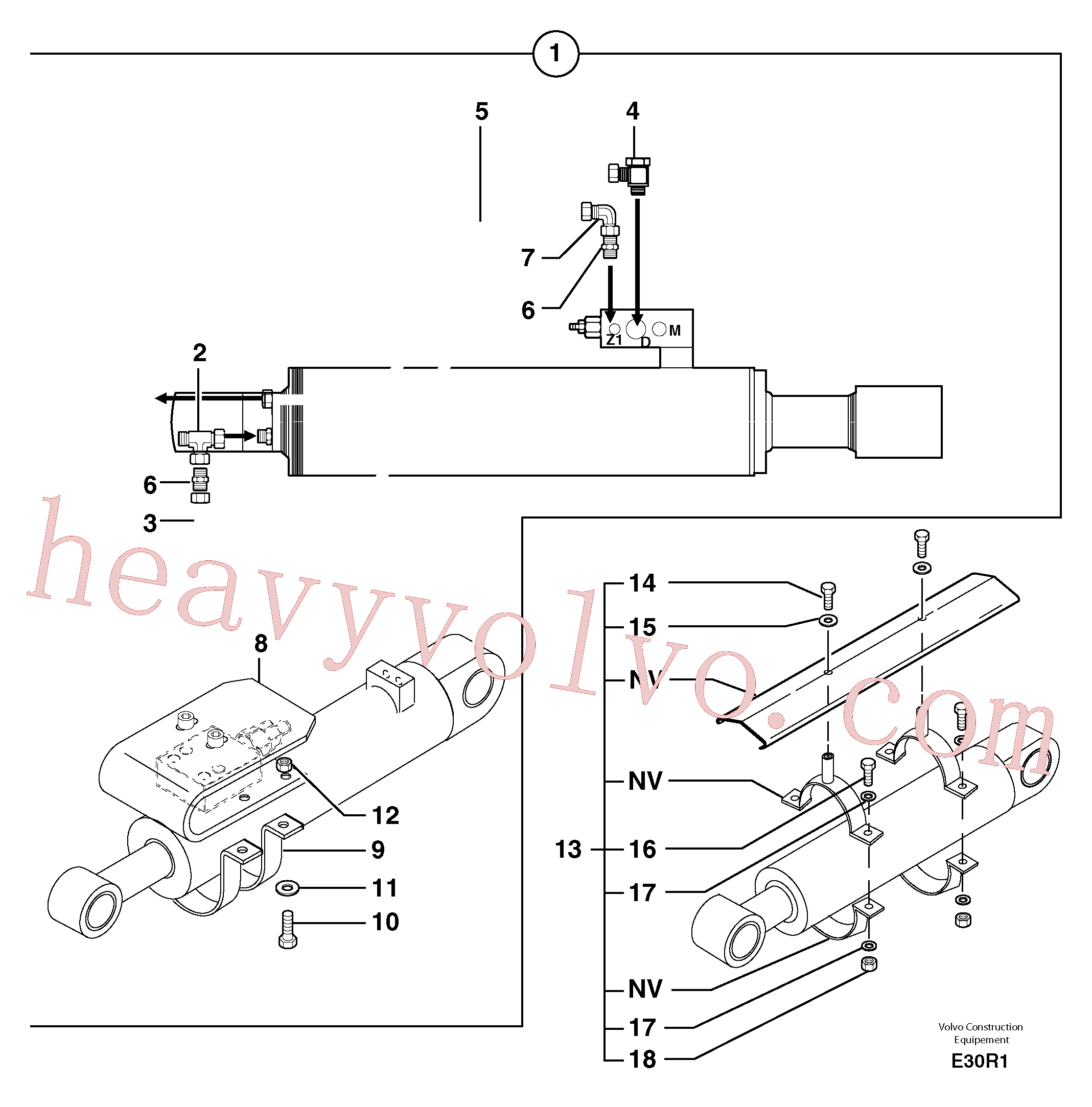 PJ5910562 for Volvo Supplement concerning handling operations / option(E30R1 assembly)