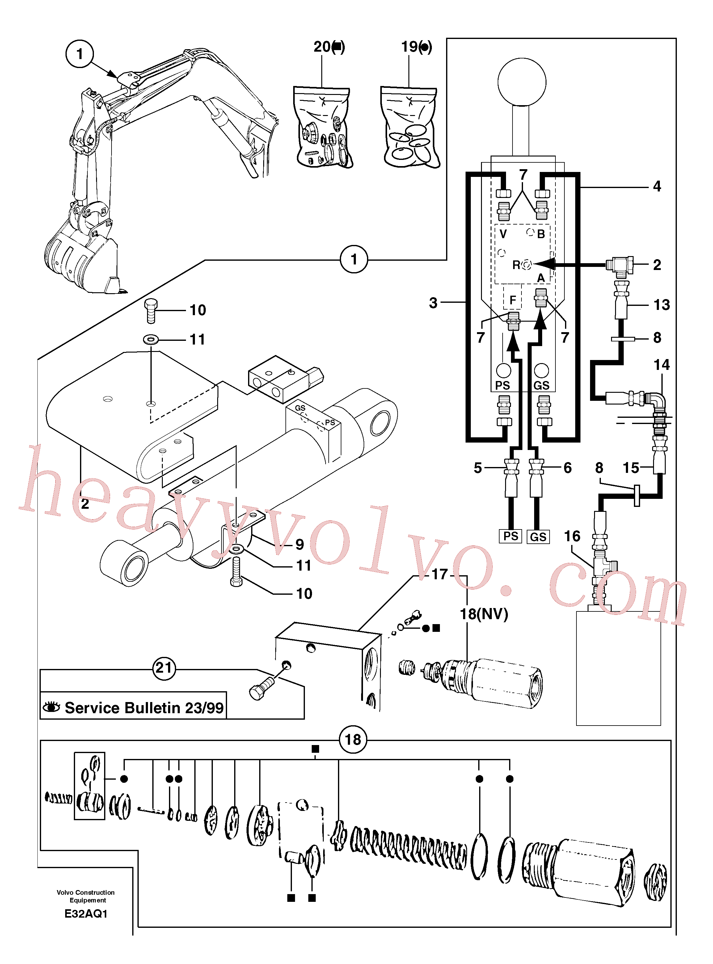 PJ4193122 for Volvo Safety valve ( dipper arm cylinder )(E32AQ1 assembly)