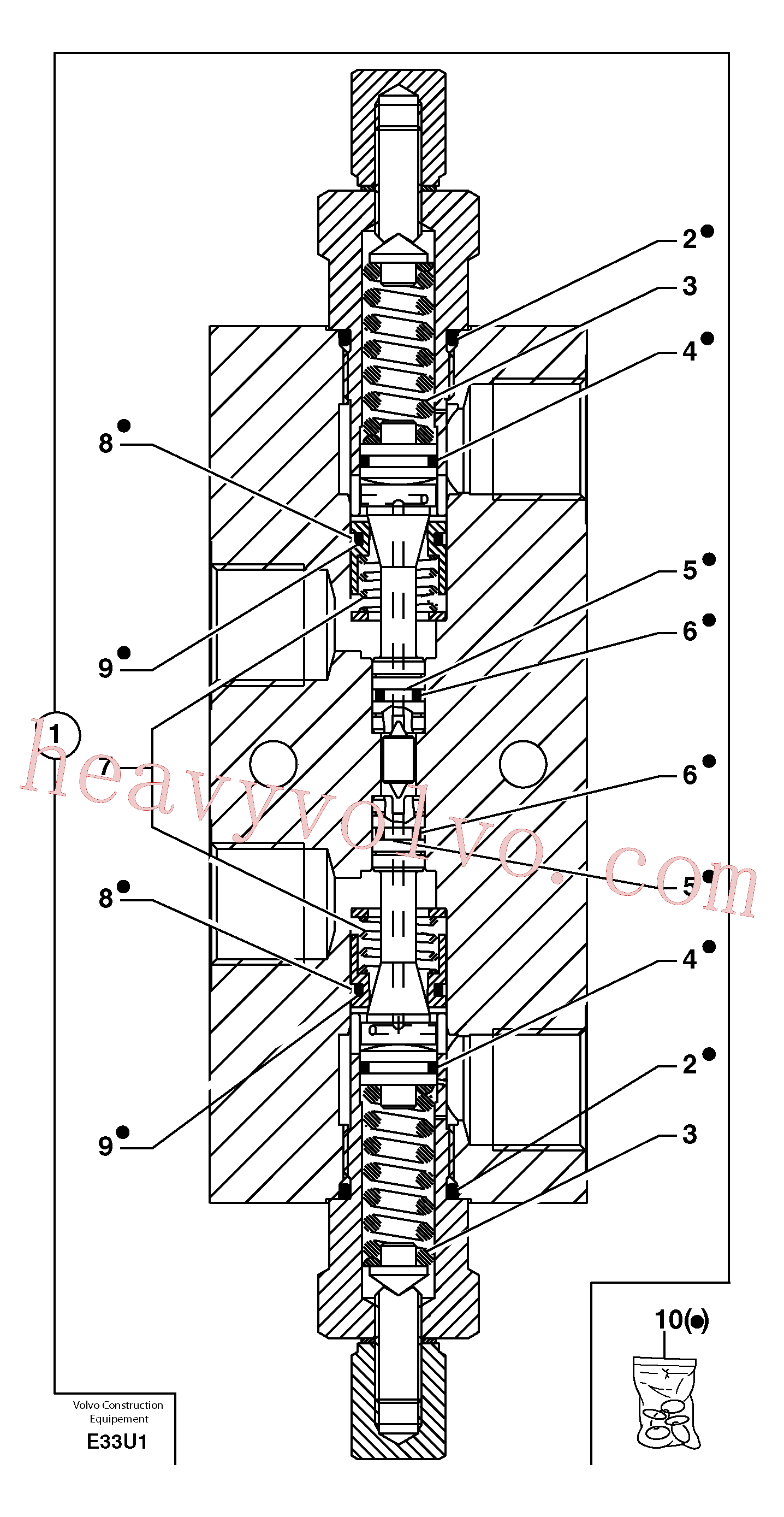 PJ7417419 for Volvo Balancing valve ( offset cylinder )(E33U1 assembly)