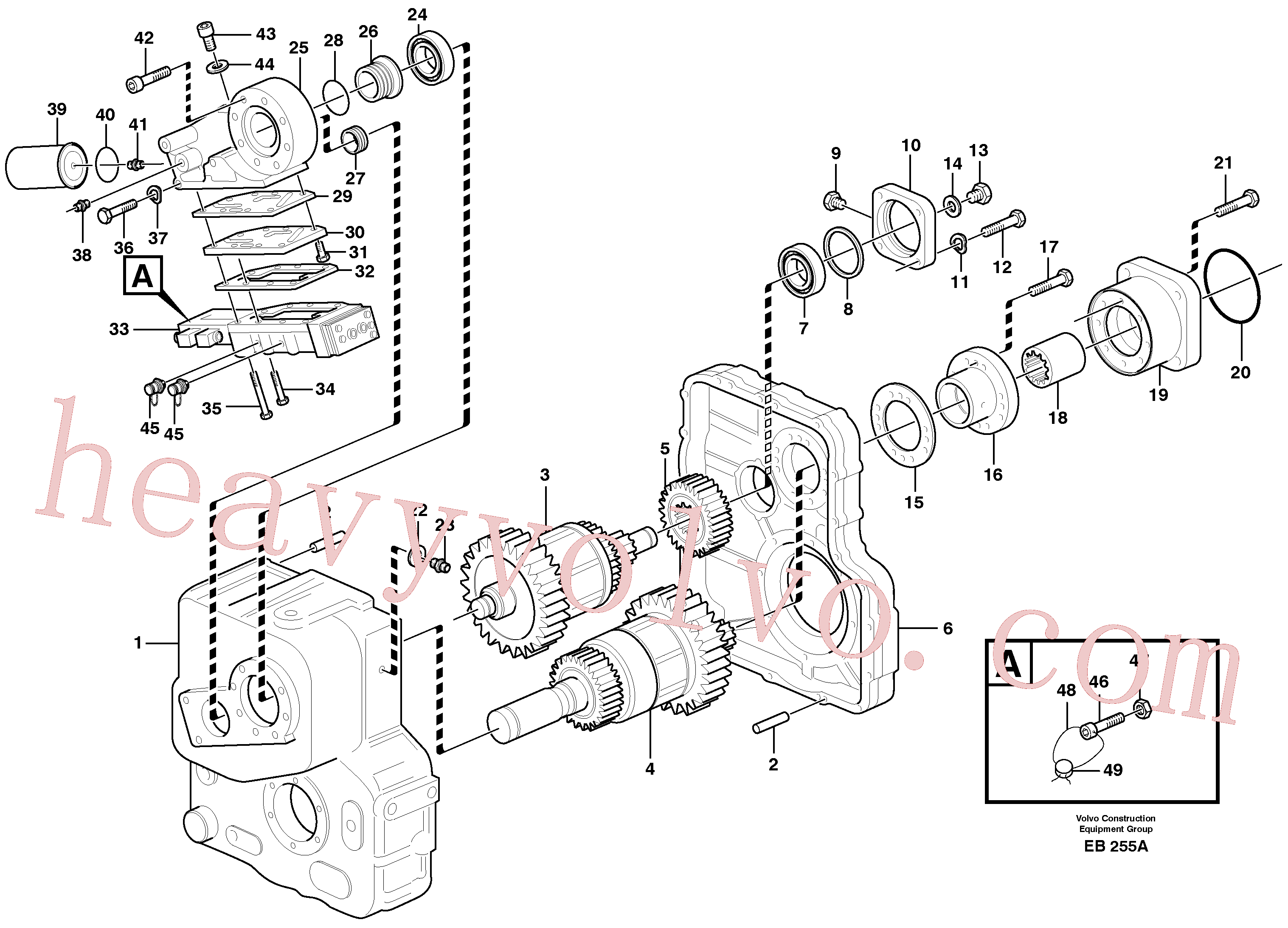 VOE11706884 for Volvo Hydraulic transmission, Clutch, Oil distributor, Filtre cartridge(EB255A assembly)