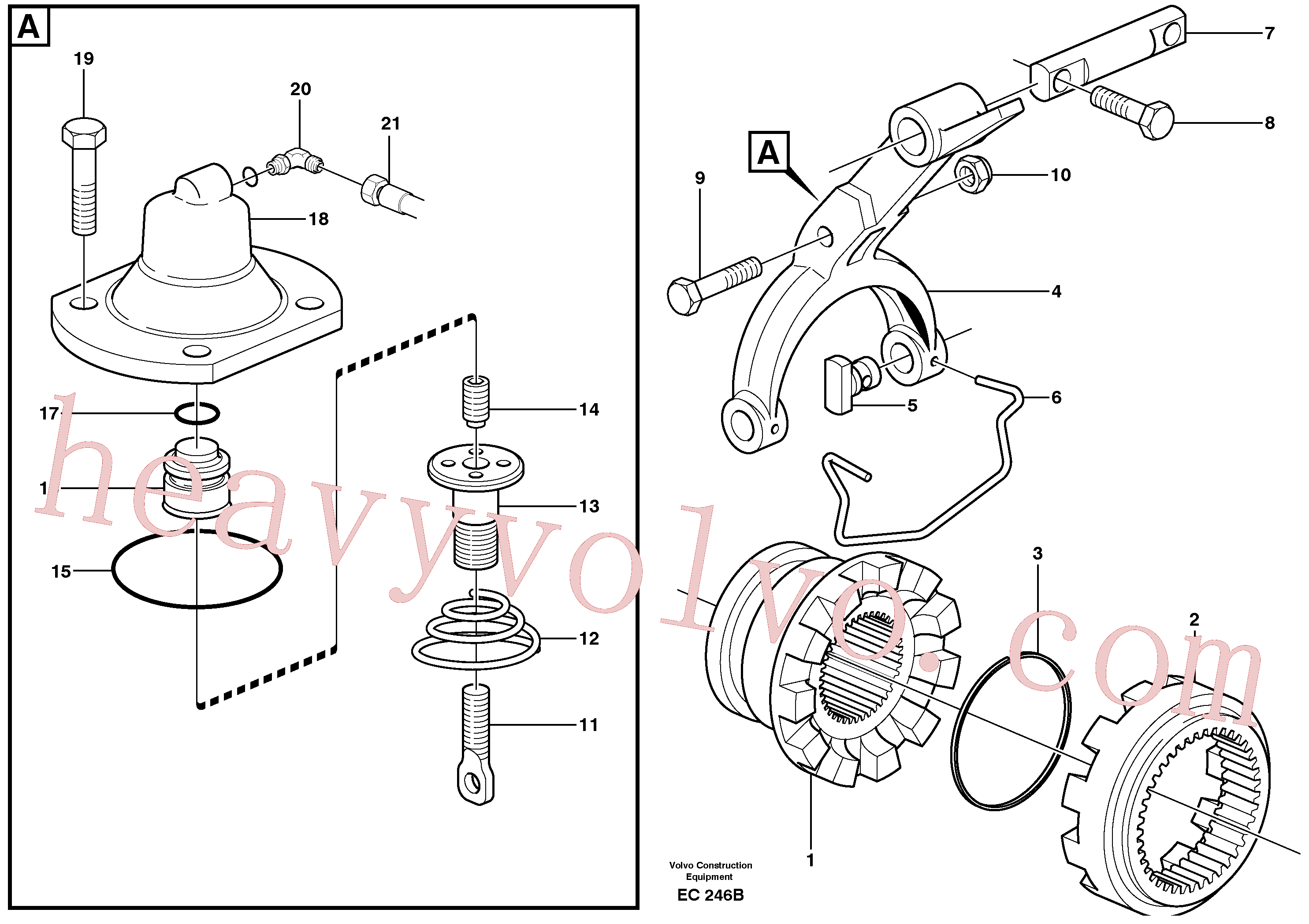 VOE11168155 for Volvo Differential lock(EC246B assembly)