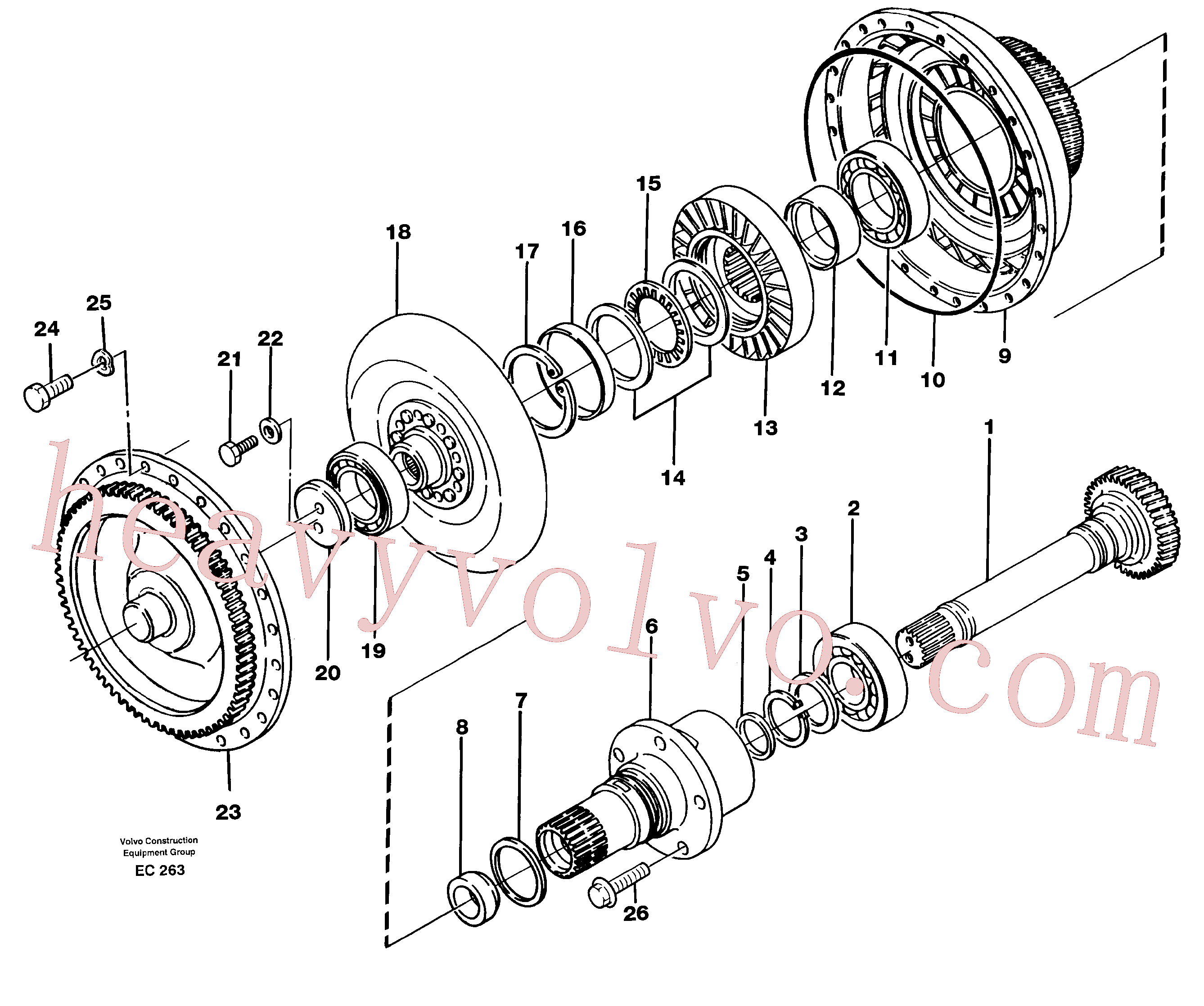 VOE11704796 for Volvo Torque converter(EC263 assembly)