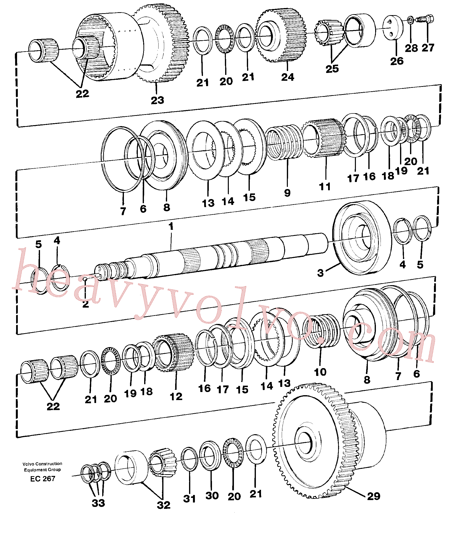 VOE11037723 for Volvo Hydraulic clutch 1:st and 2:nd speeds(EC267 assembly)
