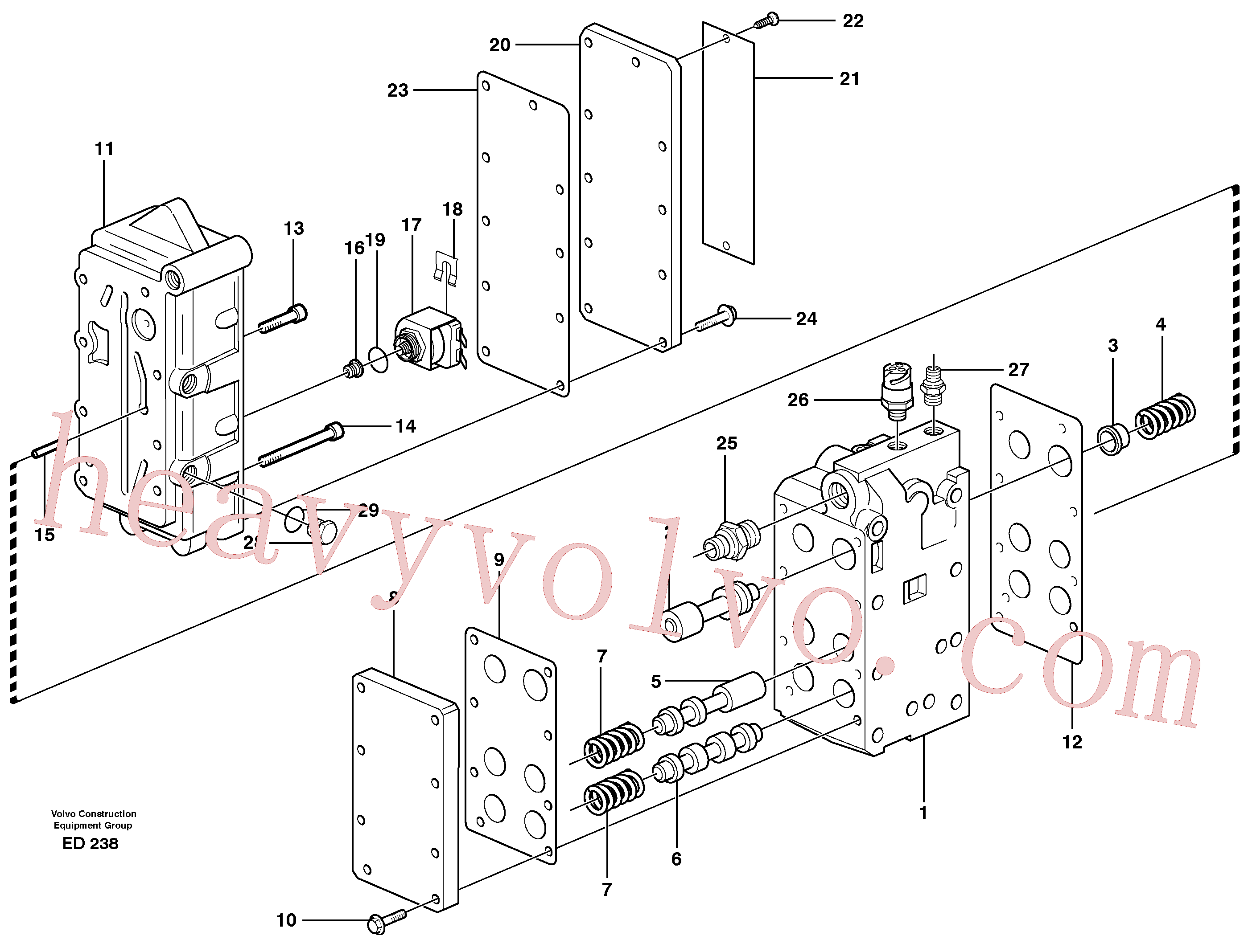 VOE13949574 for Volvo Gear selector valve(ED238 assembly)