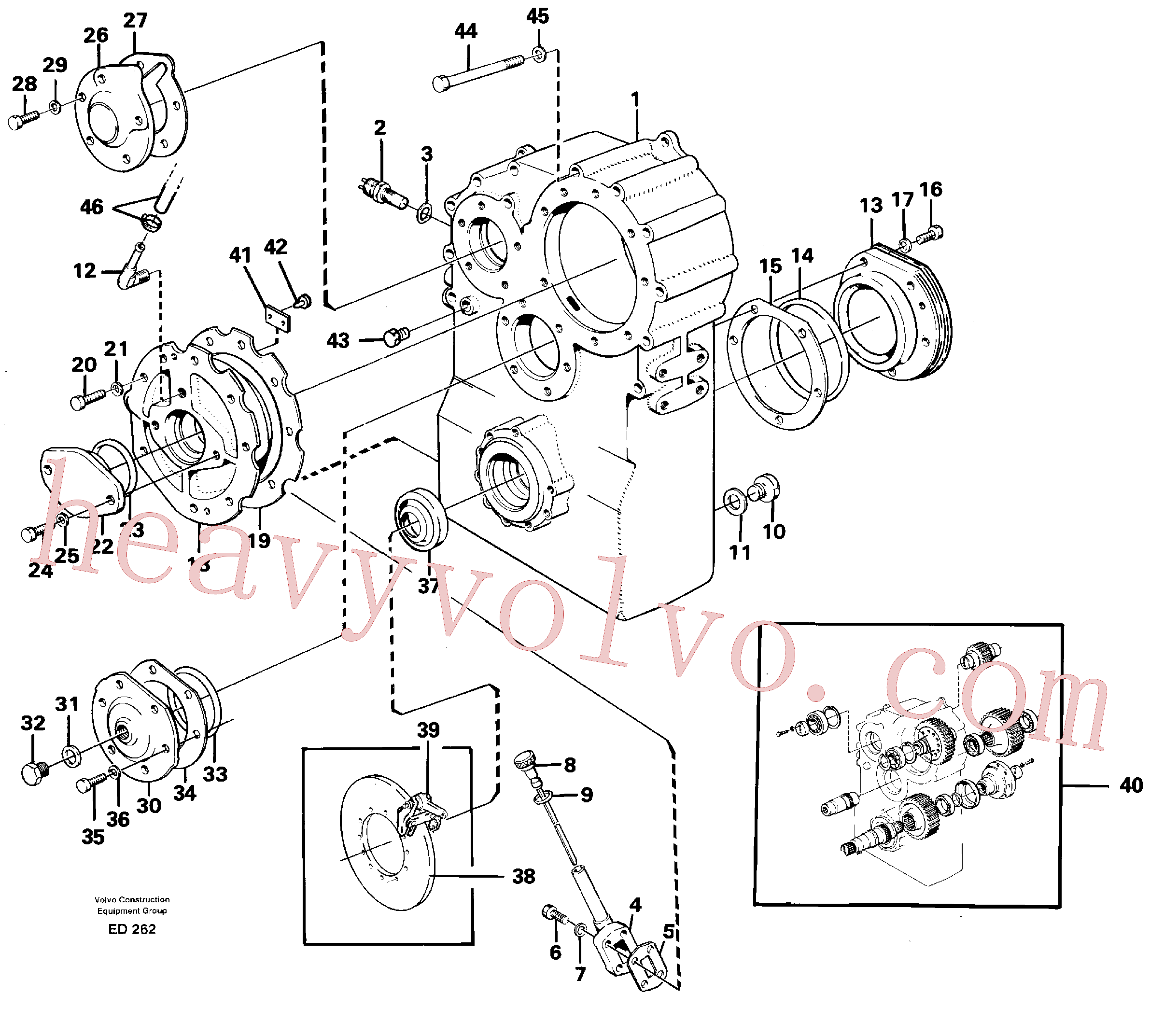 VOE11991685 for Volvo Dropbox housing and cover(ED262 assembly)