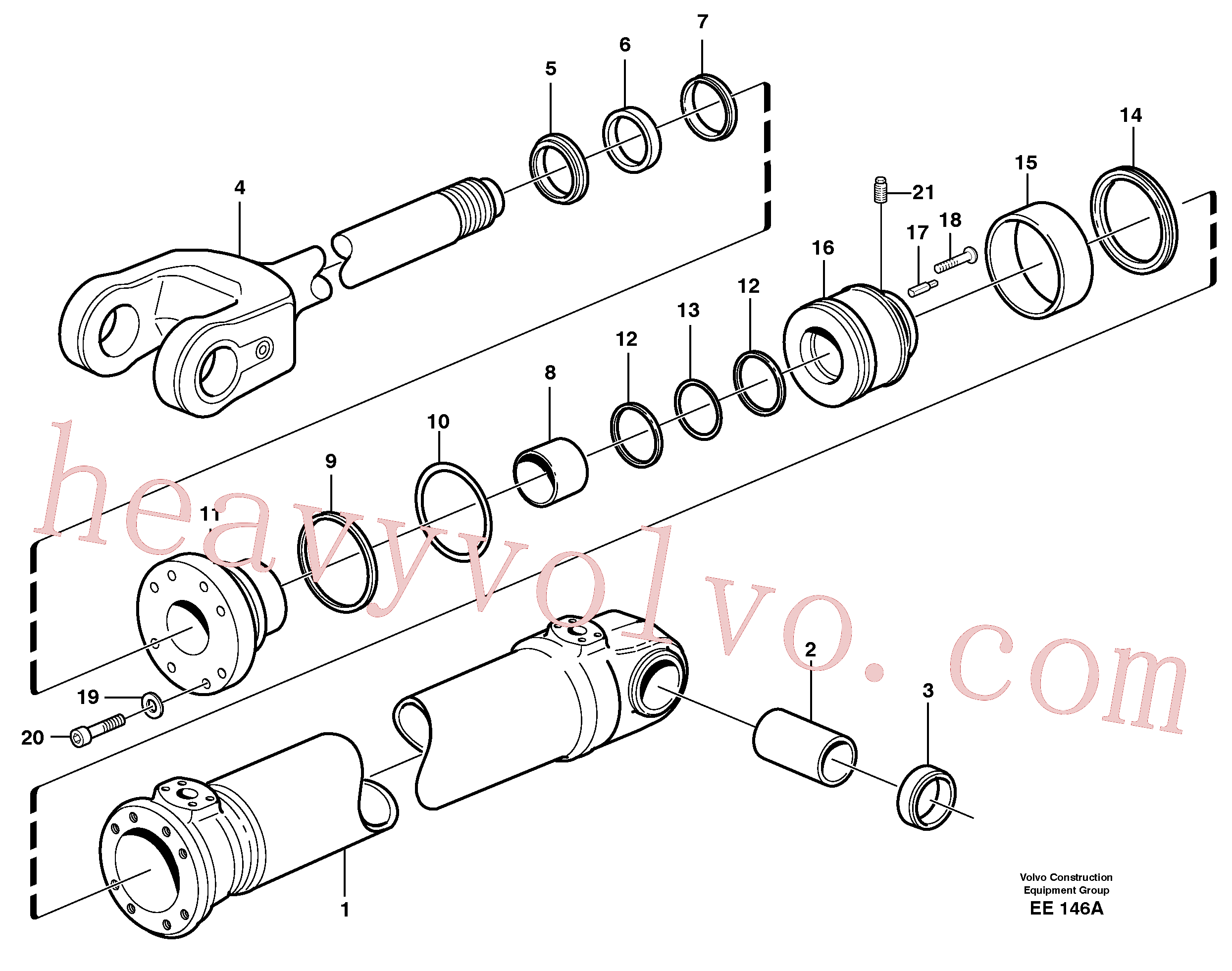 VOE11107812 for Volvo Hydraulic cylinder, lifting.(EE146A assembly)