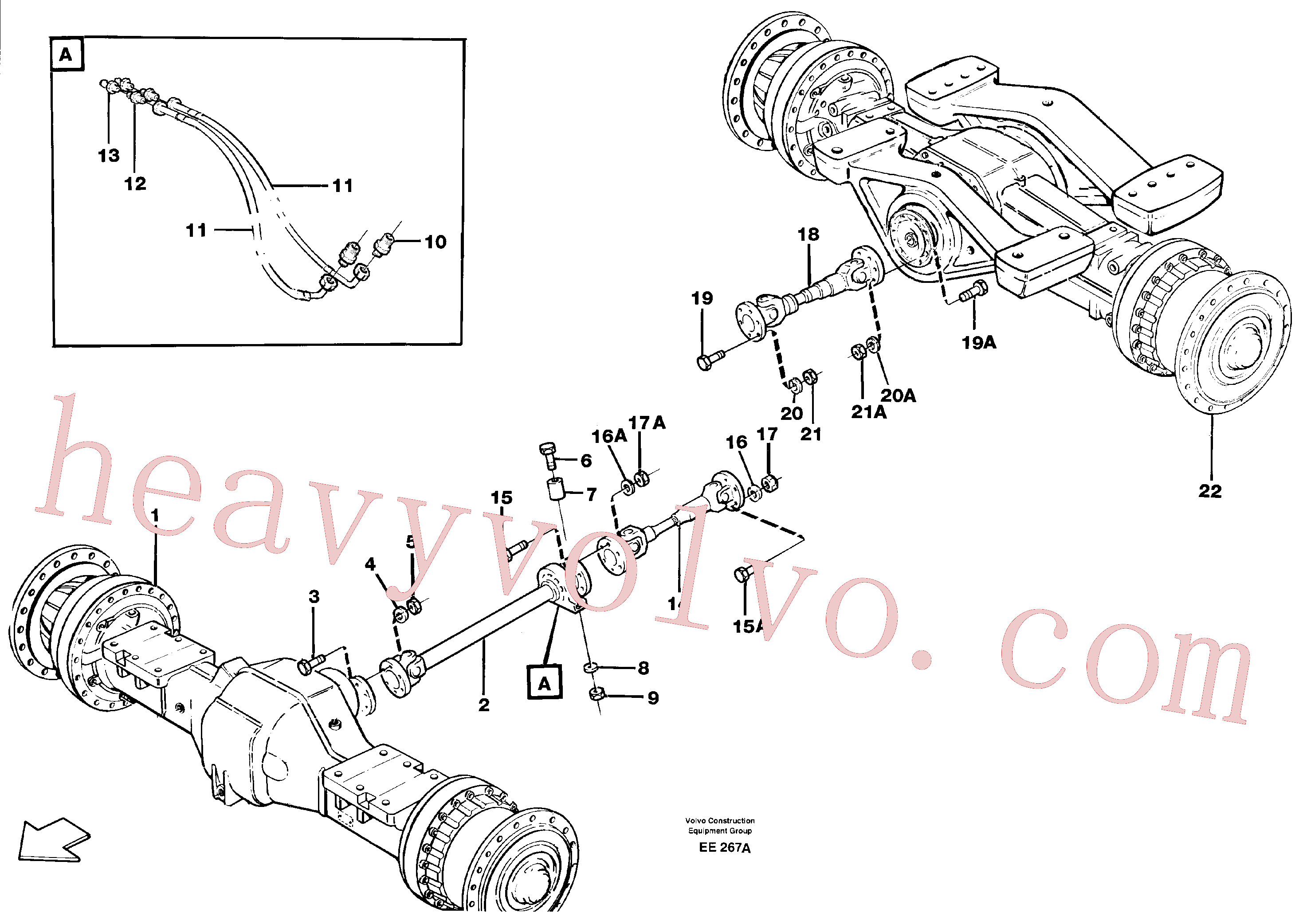 VOE13971086 for Volvo Propeller shafts with fitting parts(EE267A assembly)