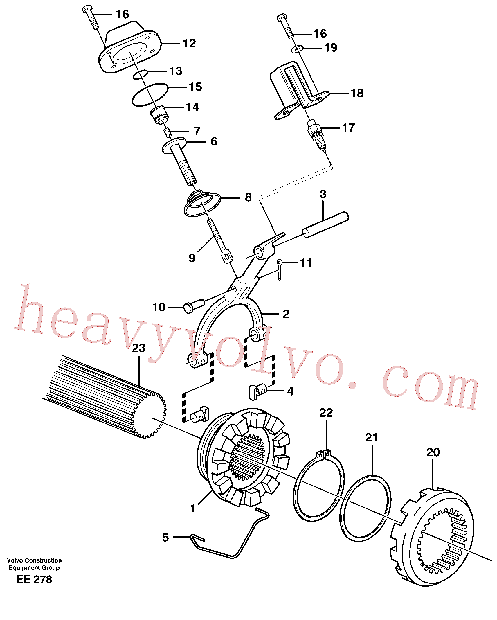 VOE11102799 for Volvo Differential lock(EE278 assembly)