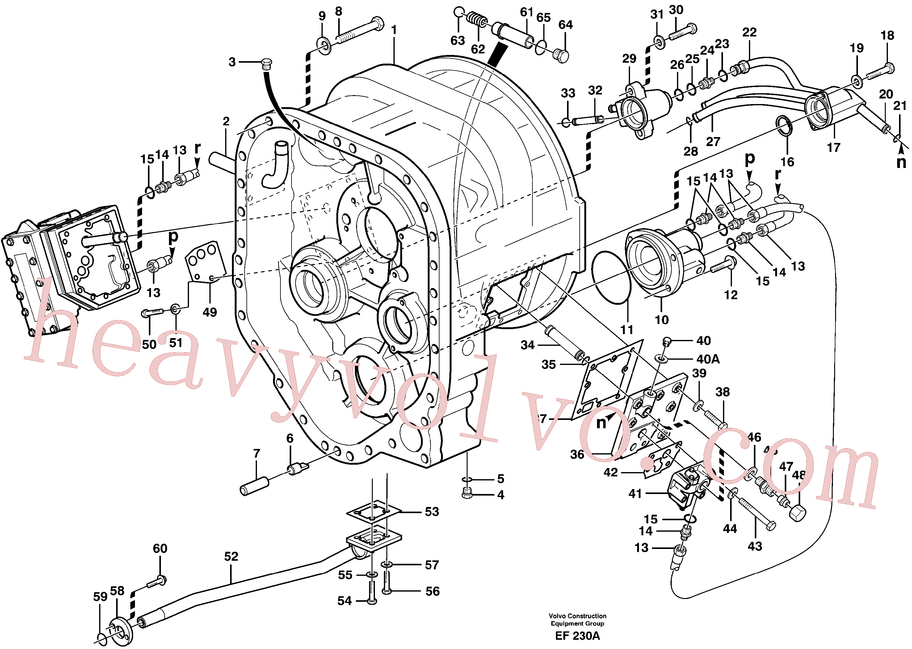 VOE949607 for Volvo Converter housing with fitting parts(EF230A assembly)