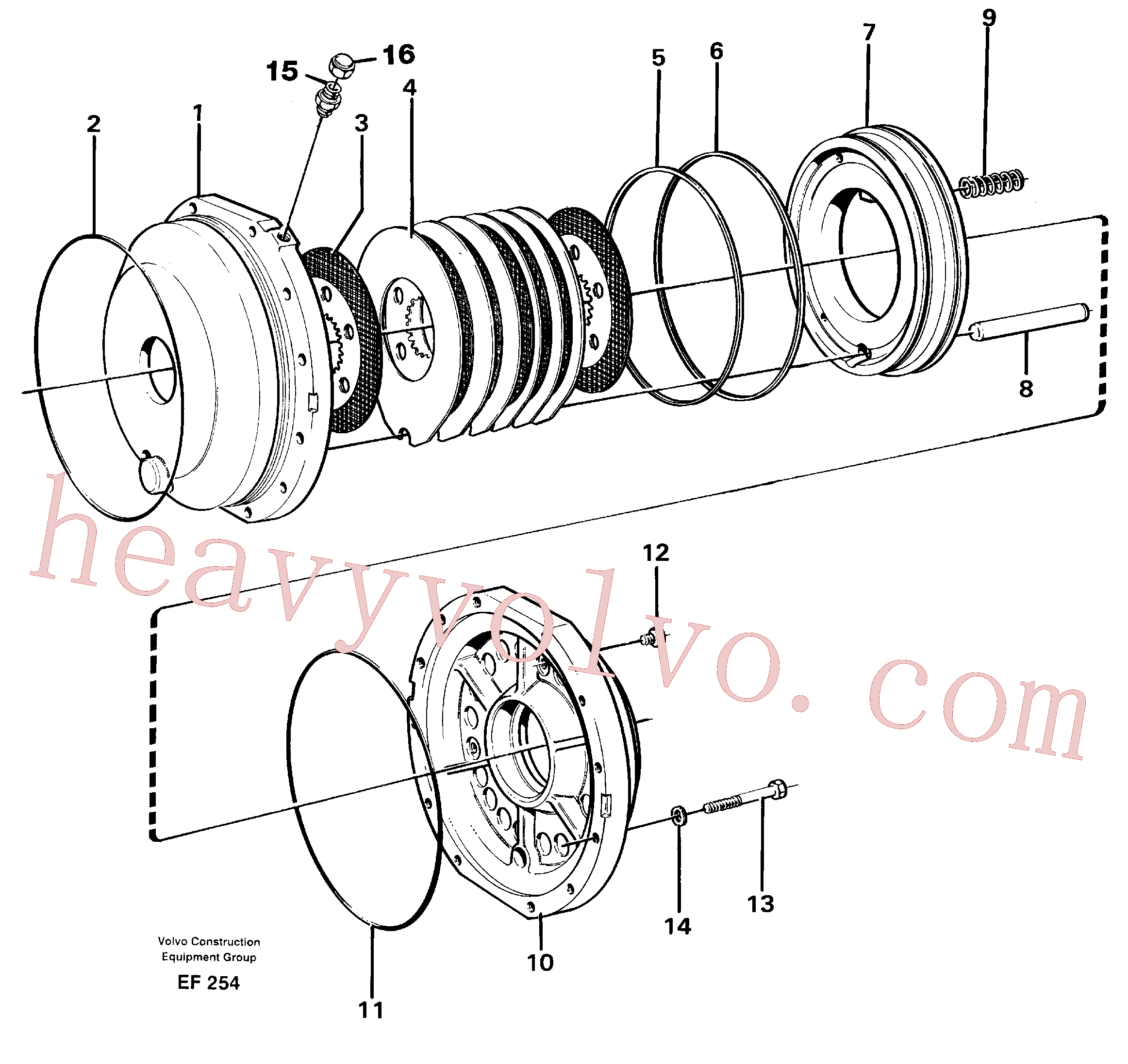 VOE941908 for Volvo Parking brake(EF254 assembly)