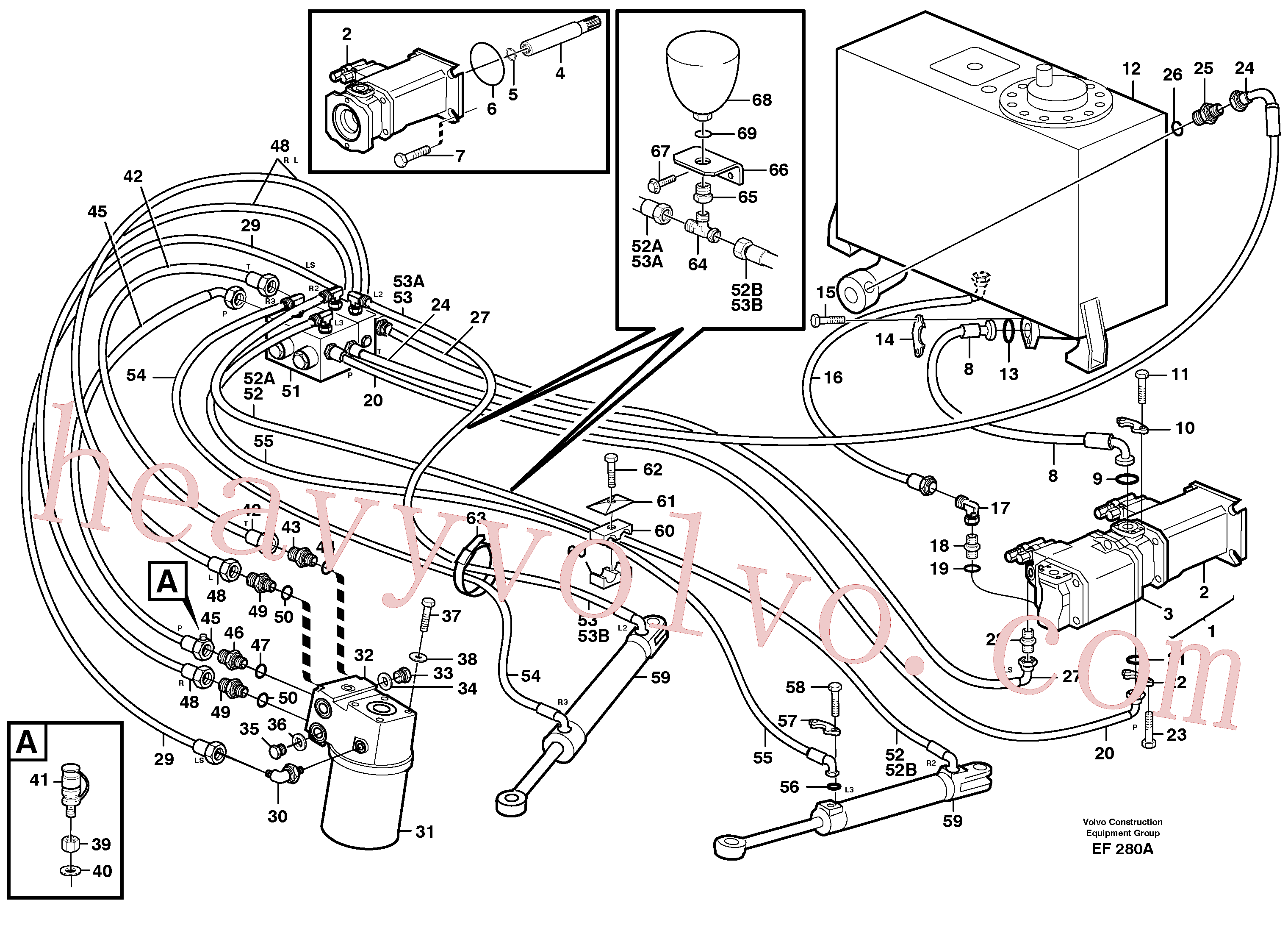 VOE966356 for Volvo Steering system(EF280A assembly)