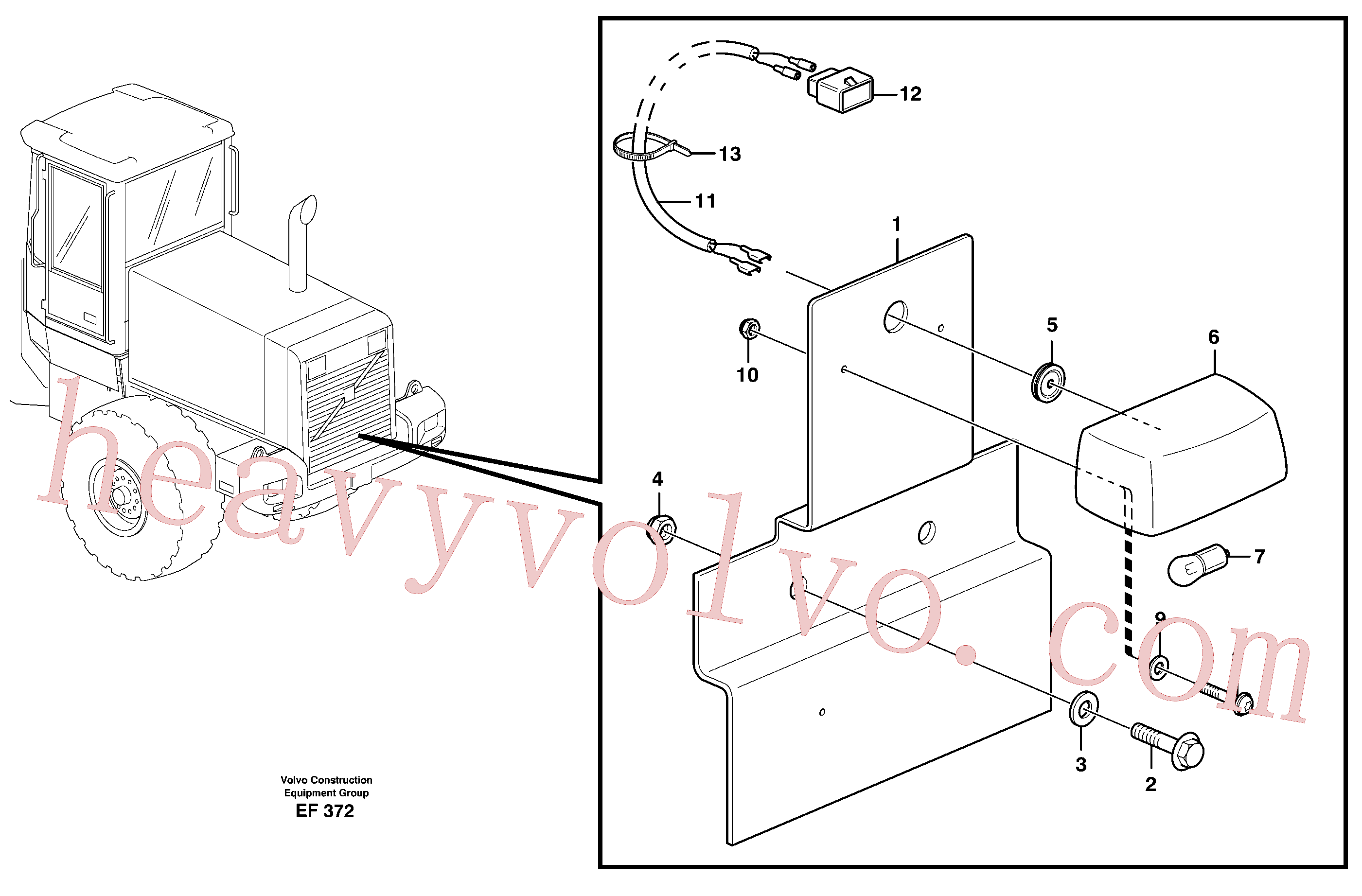 VOE960137 for Volvo Sign lamp.(EF372 assembly)