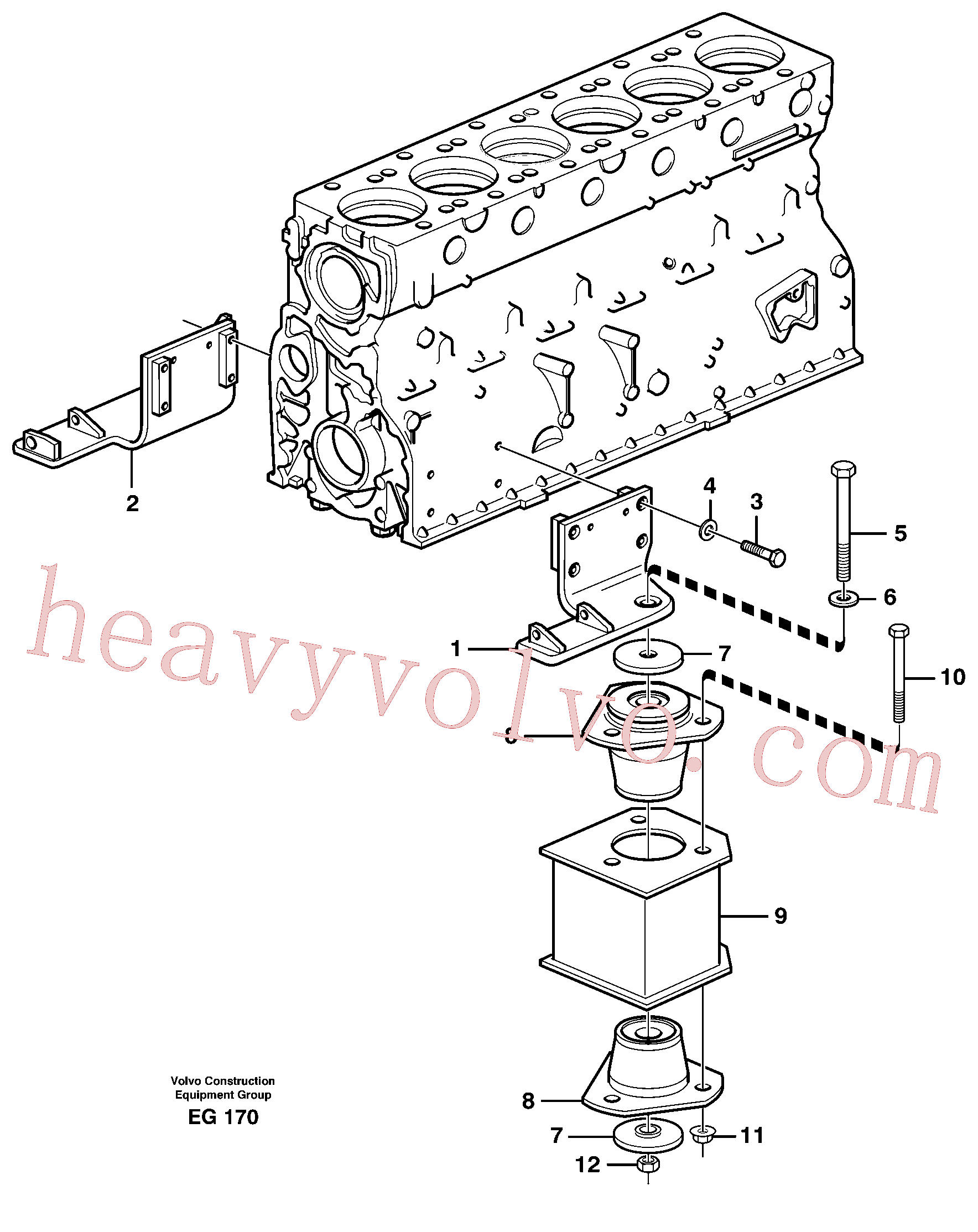 VOE930844 for Volvo Engine suspension.(EG170 assembly)