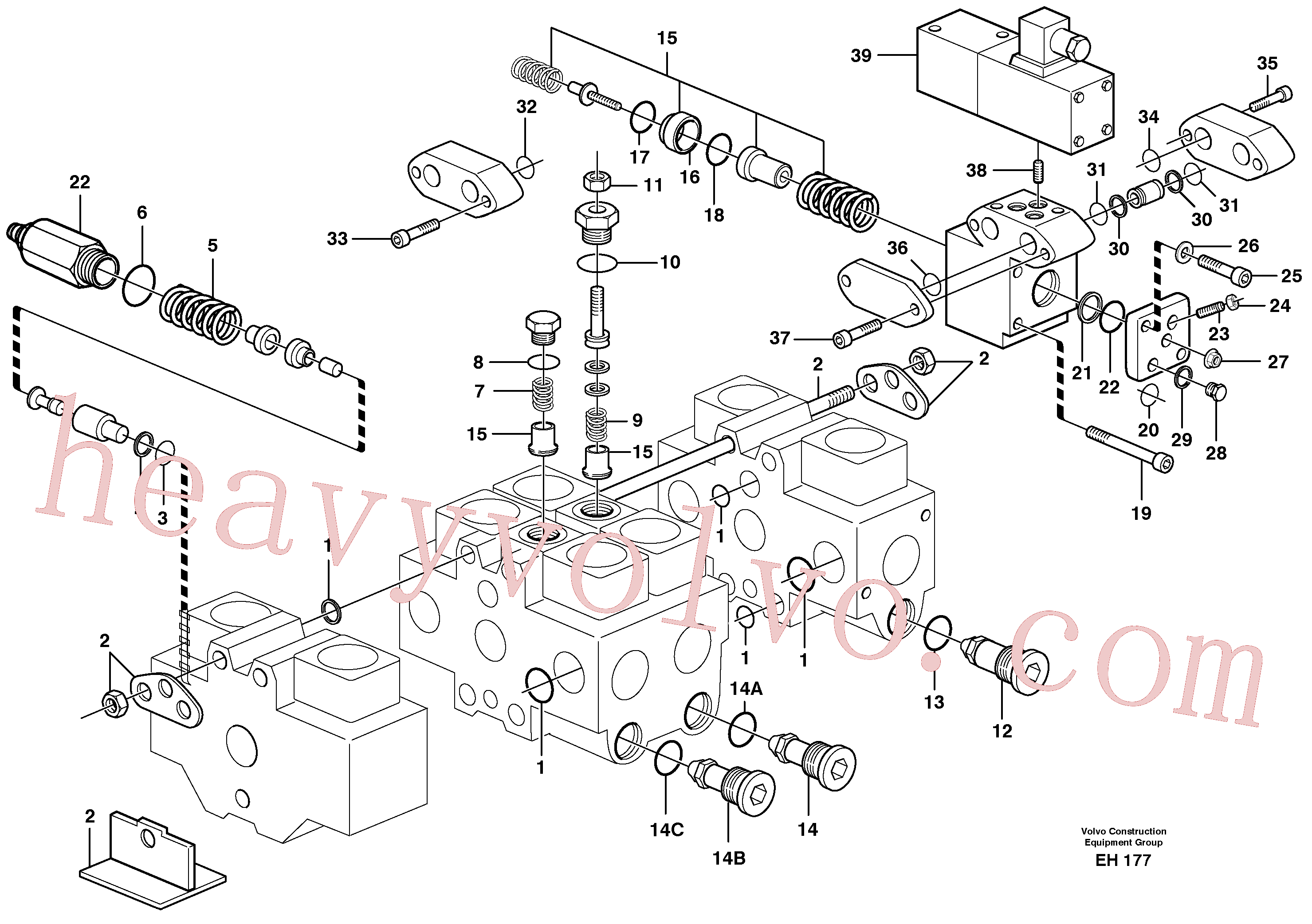 VOE11705946 for Volvo Control valve(EH177 assembly)