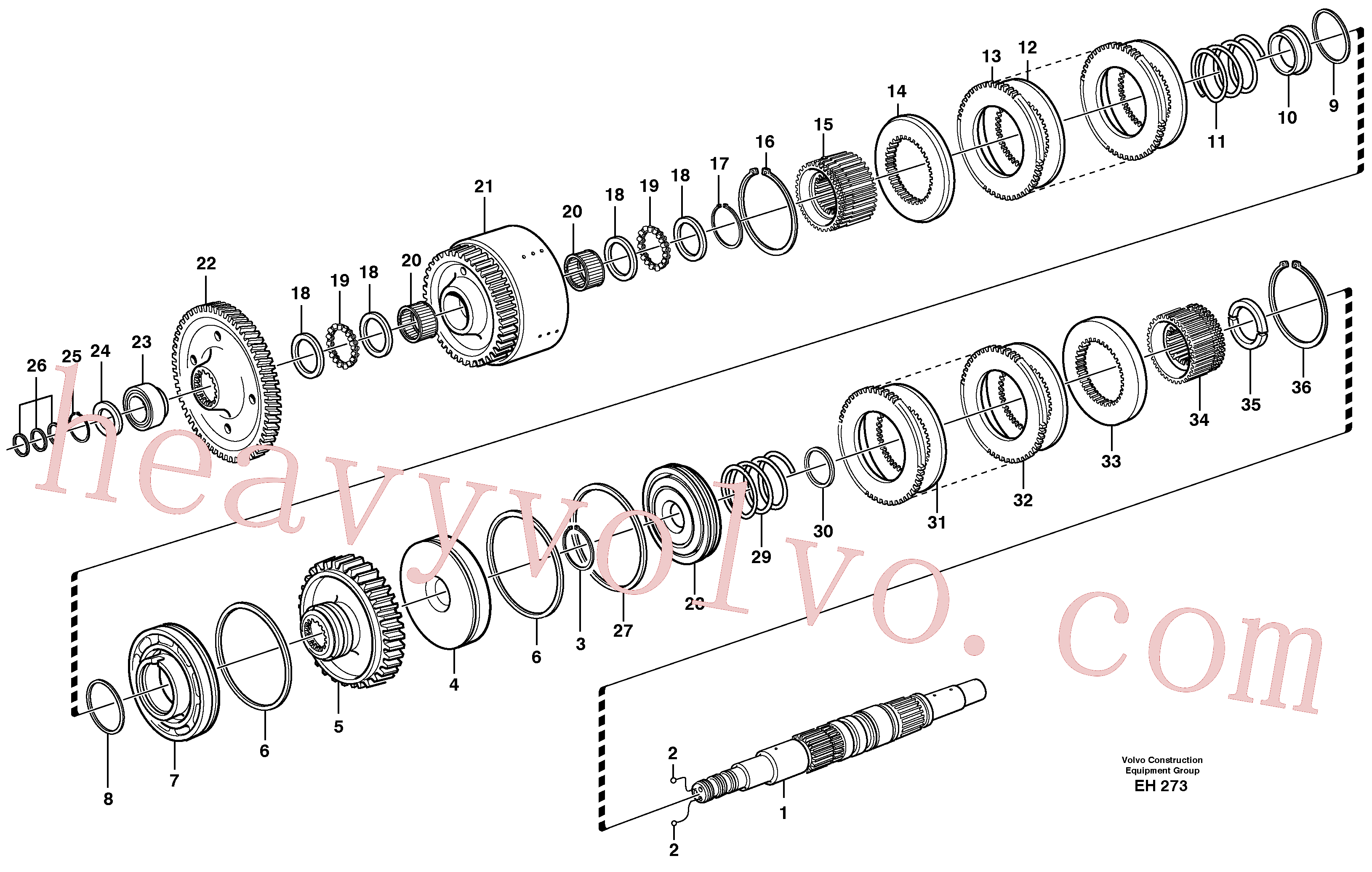 VOE11037195 for Volvo Hydraulic clutch, reverse / 2nd speed(EH273 assembly)