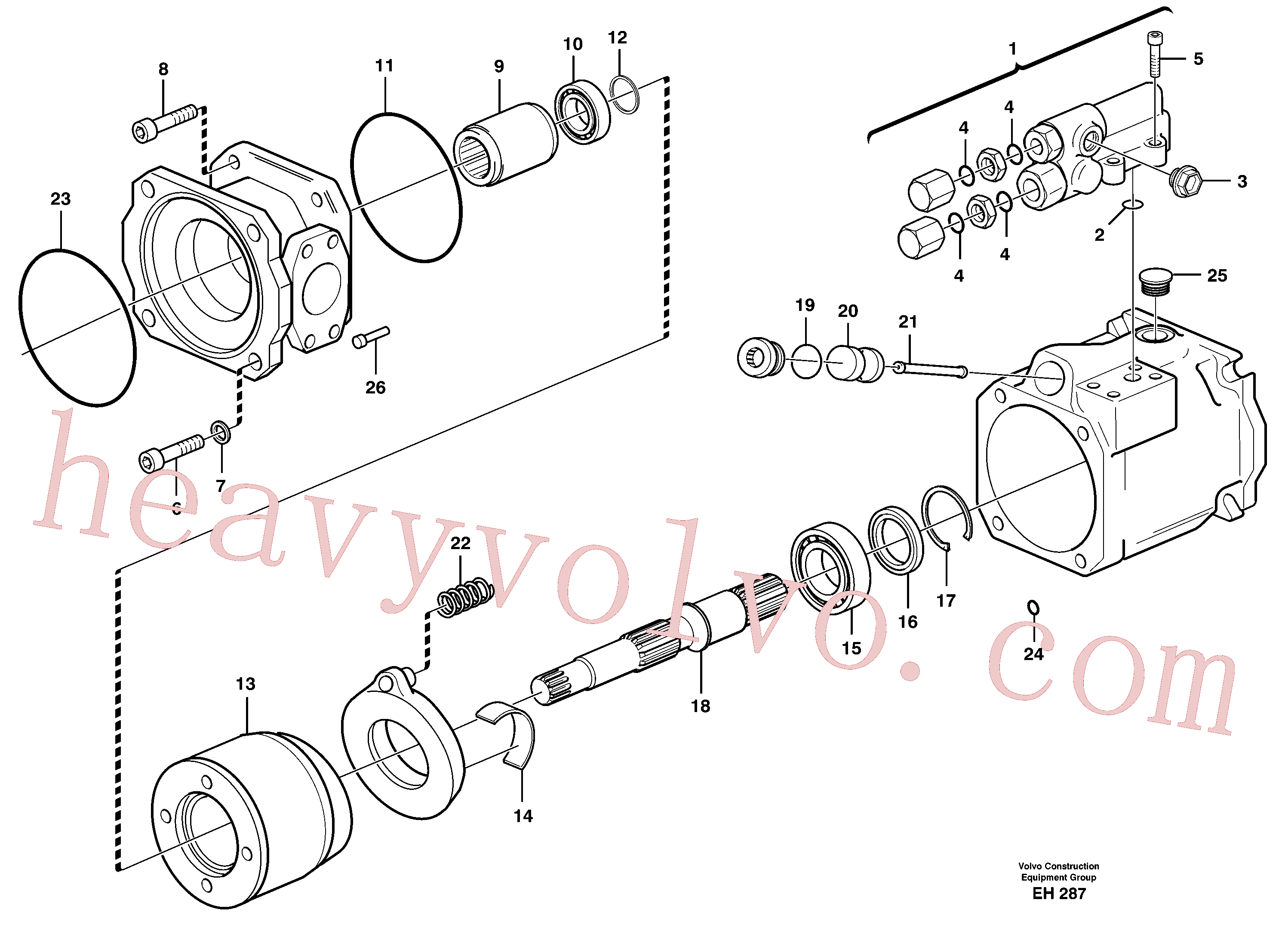 PJ7415153 for Volvo Controlpump, 60CC(EH287 assembly)