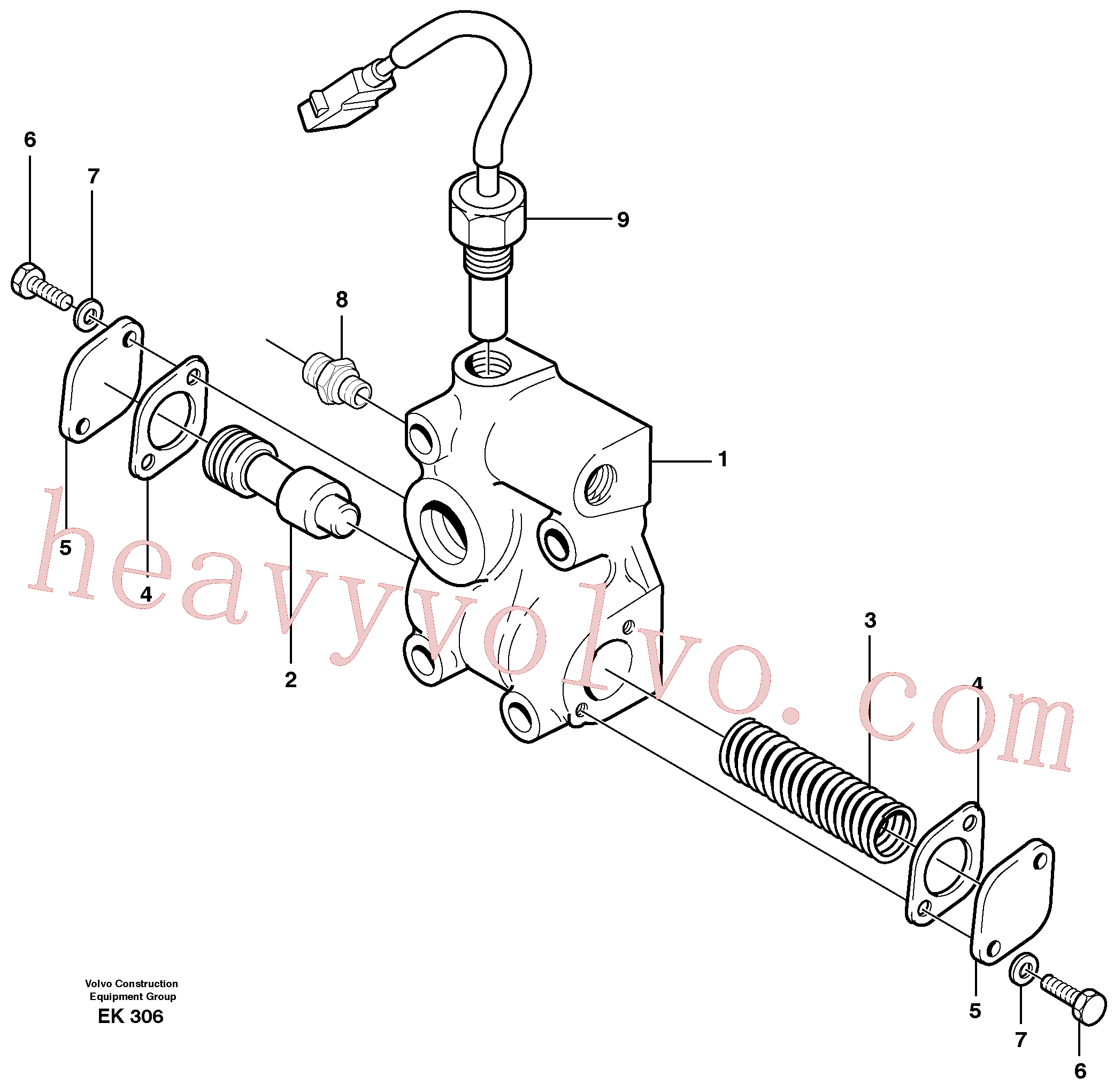 VOE98430607 for Volvo Lubricating oil valve(EK306 assembly)