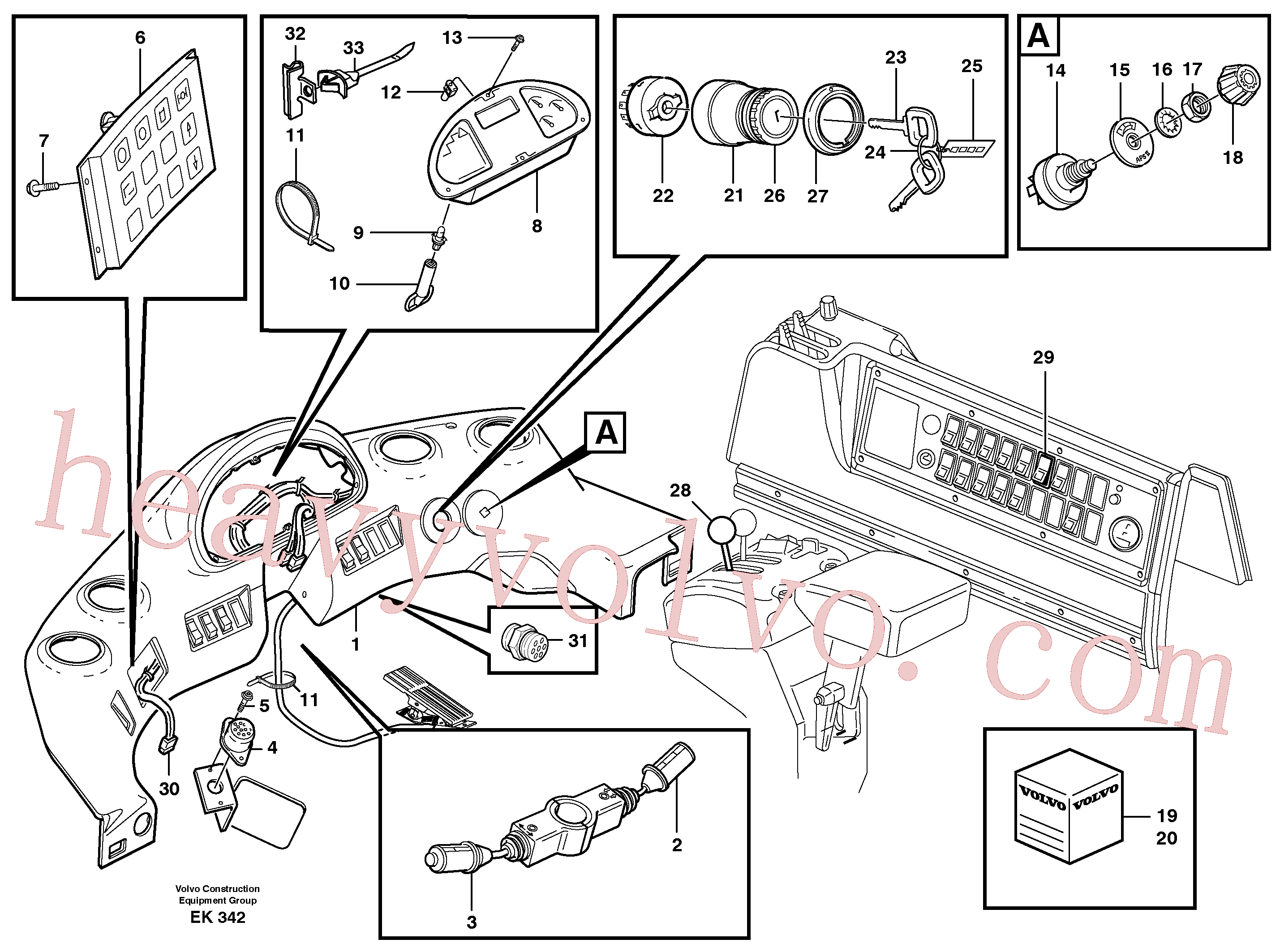 VOE966327 for Volvo Instrument panel.(EK342 assembly)