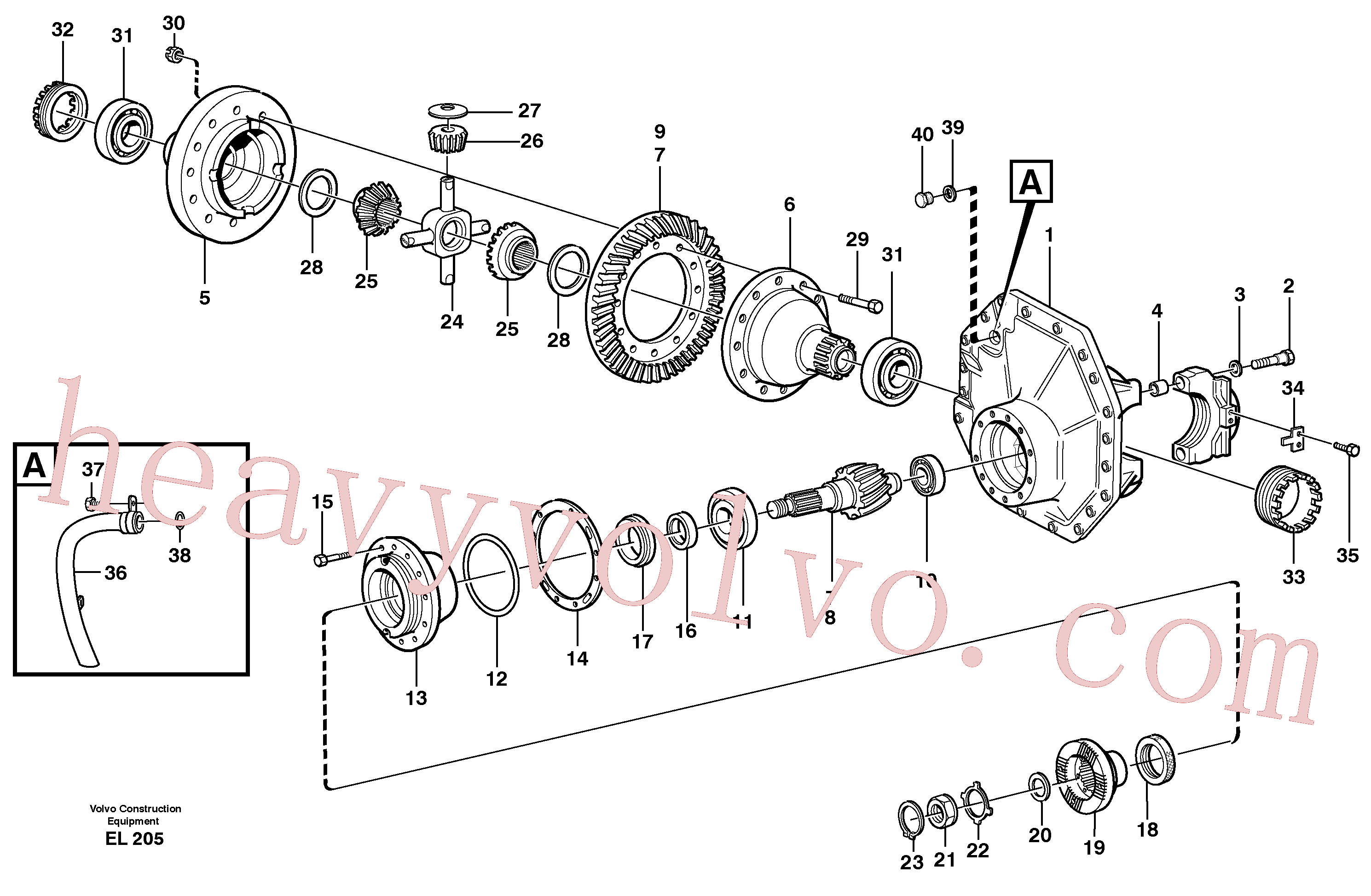 VOE1523623 for Volvo Final drive, front(EL205 assembly)