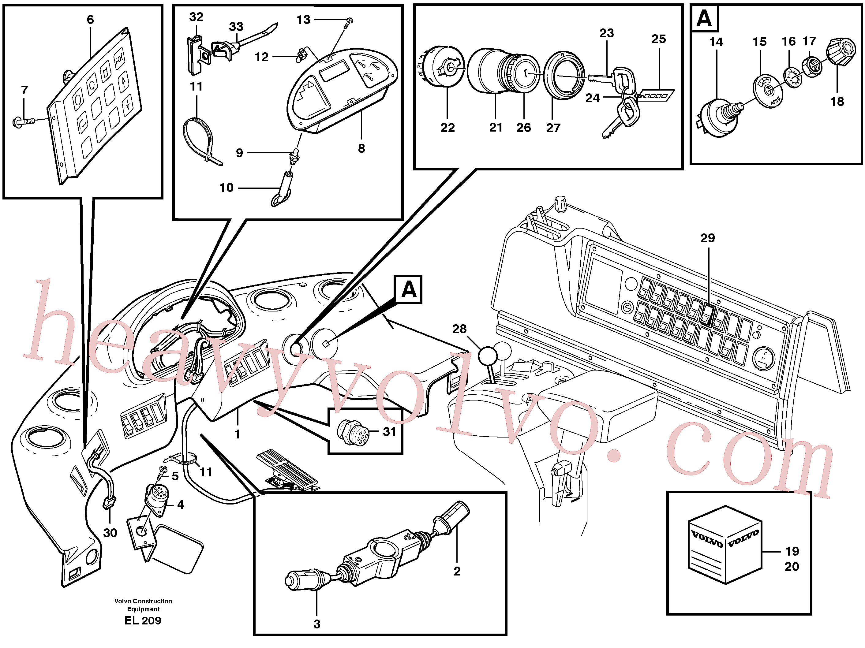 VOE966327 for Volvo Instrument panel, Instrument panel.(EL209 assembly)