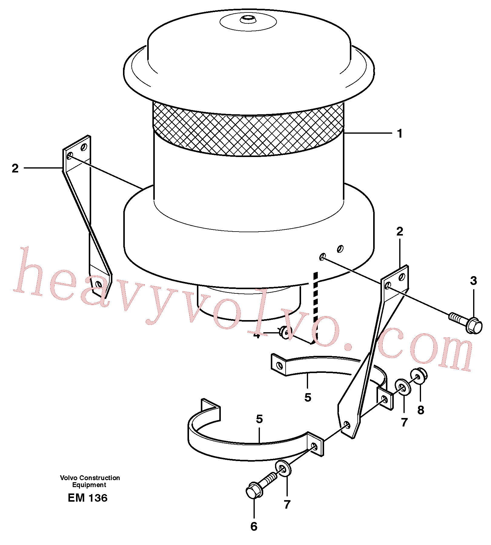 VOE947542 for Volvo Air filter.(EM136 assembly)