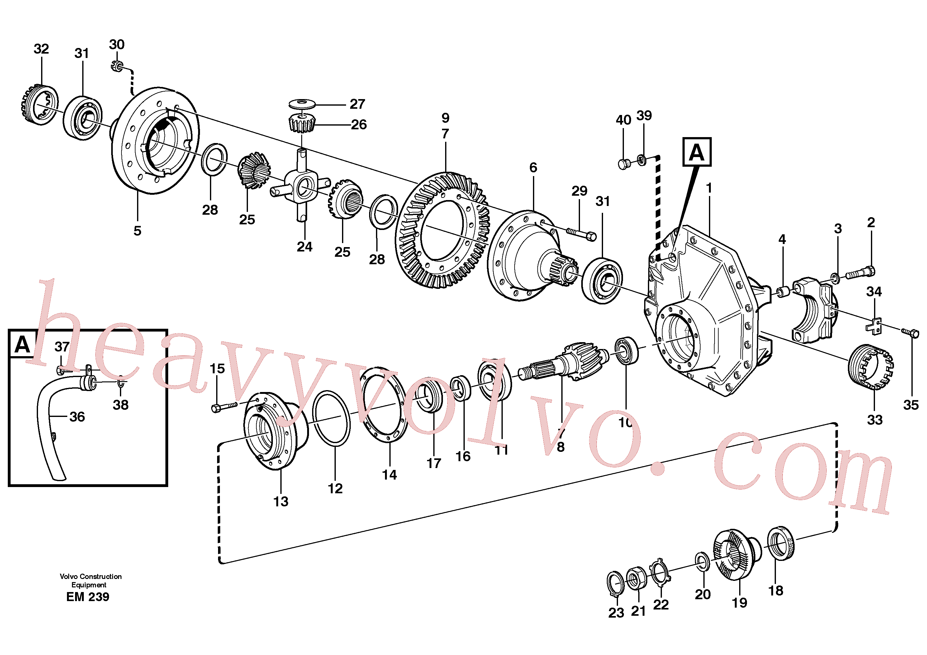 VOE1523623 for Volvo Final drive, front(EM239 assembly)