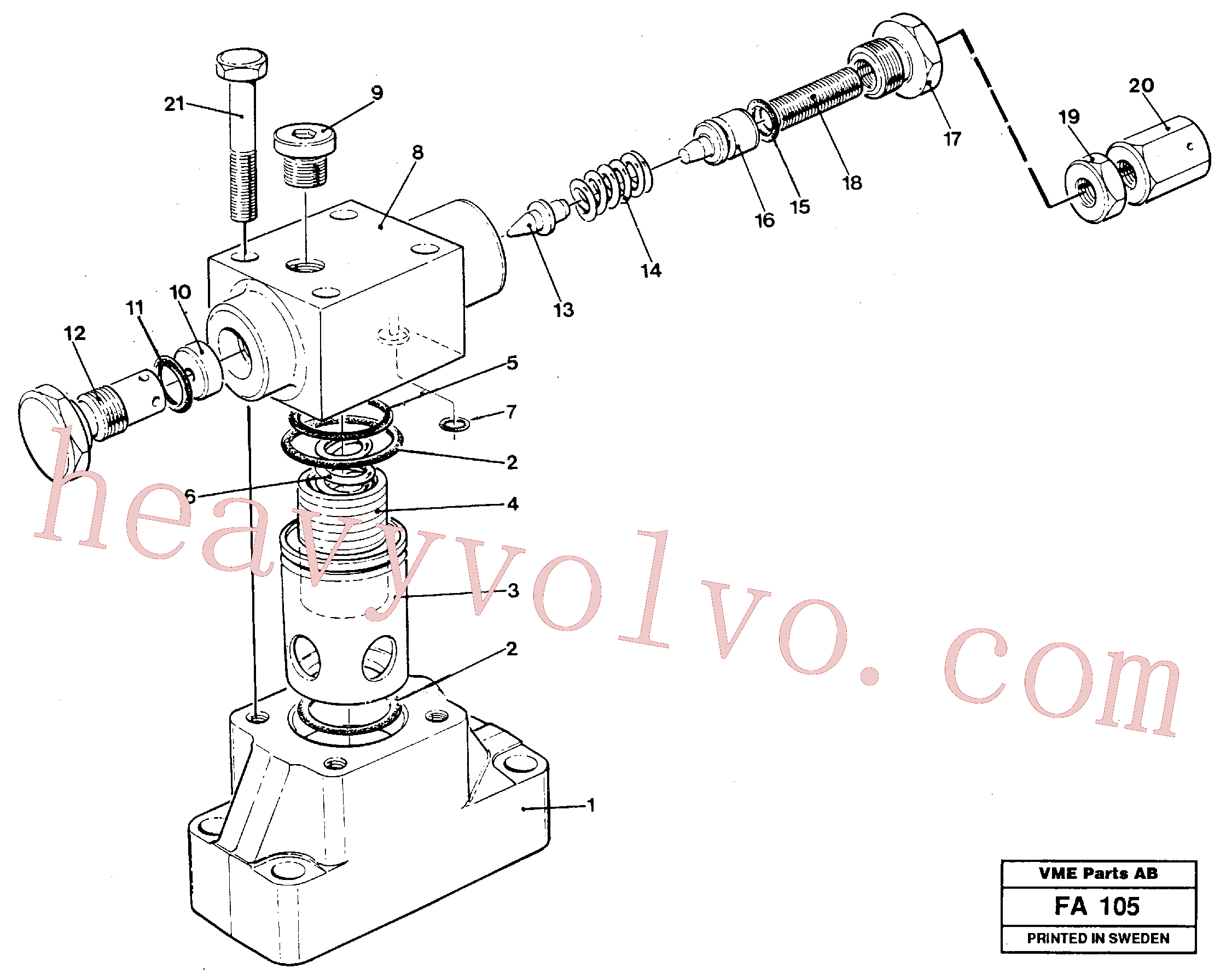 VOE14234502 for Volvo Pressure limiting valve(FA105 assembly)