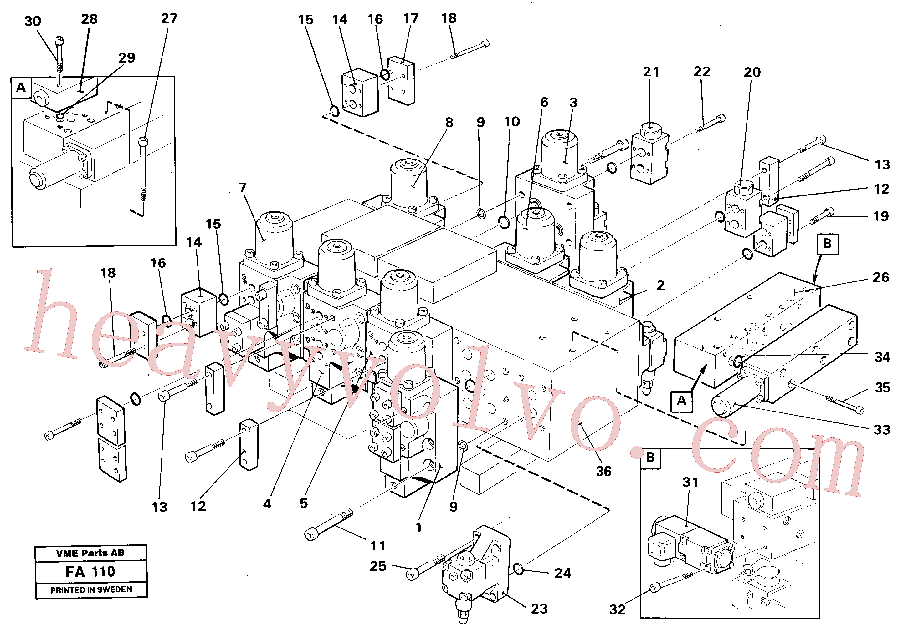 VOE14261539 for Volvo Main valve block, valves(FA110 assembly)