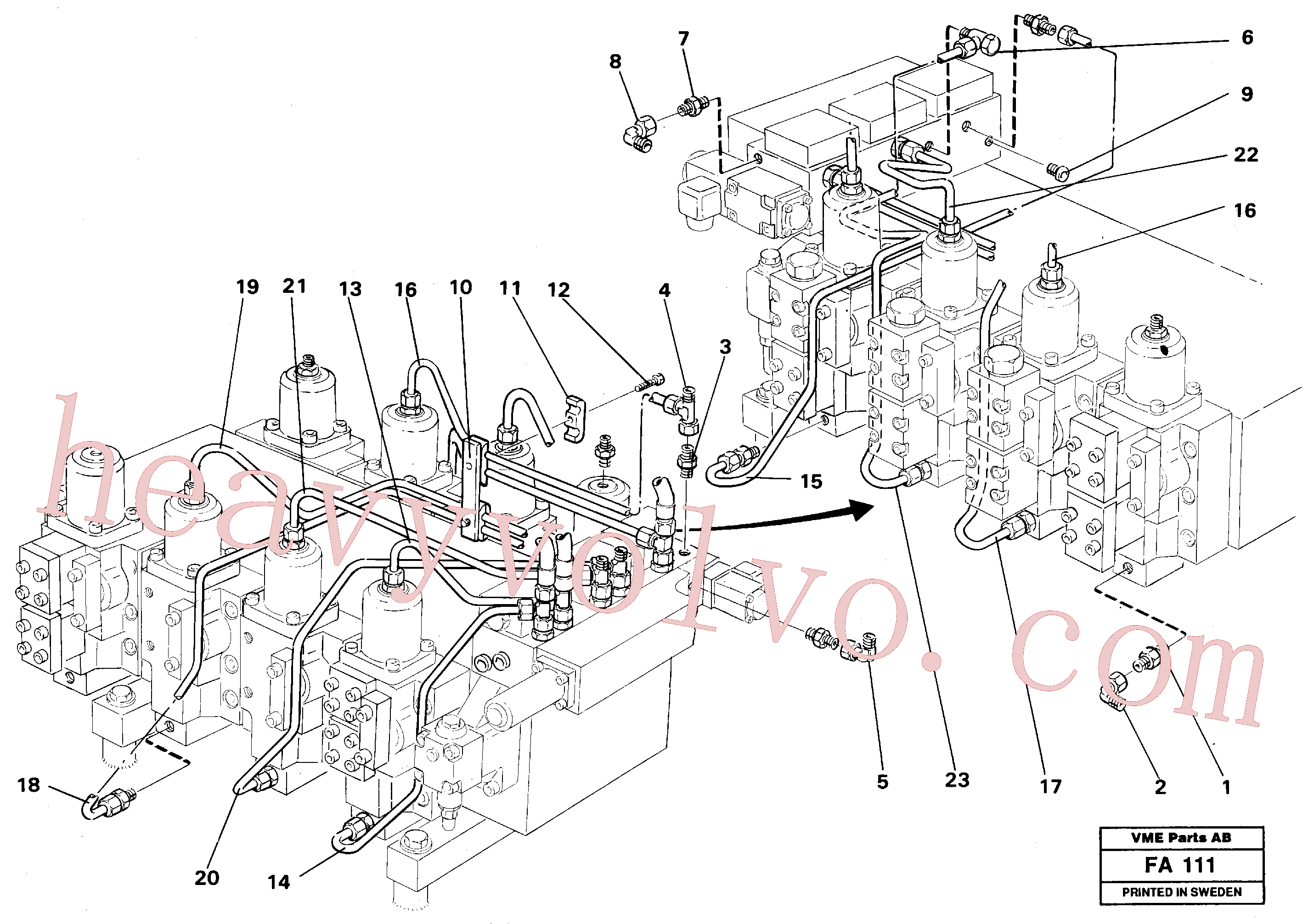 VOE14249359 for Volvo Main valve block, tubes and fittings(FA111 assembly)