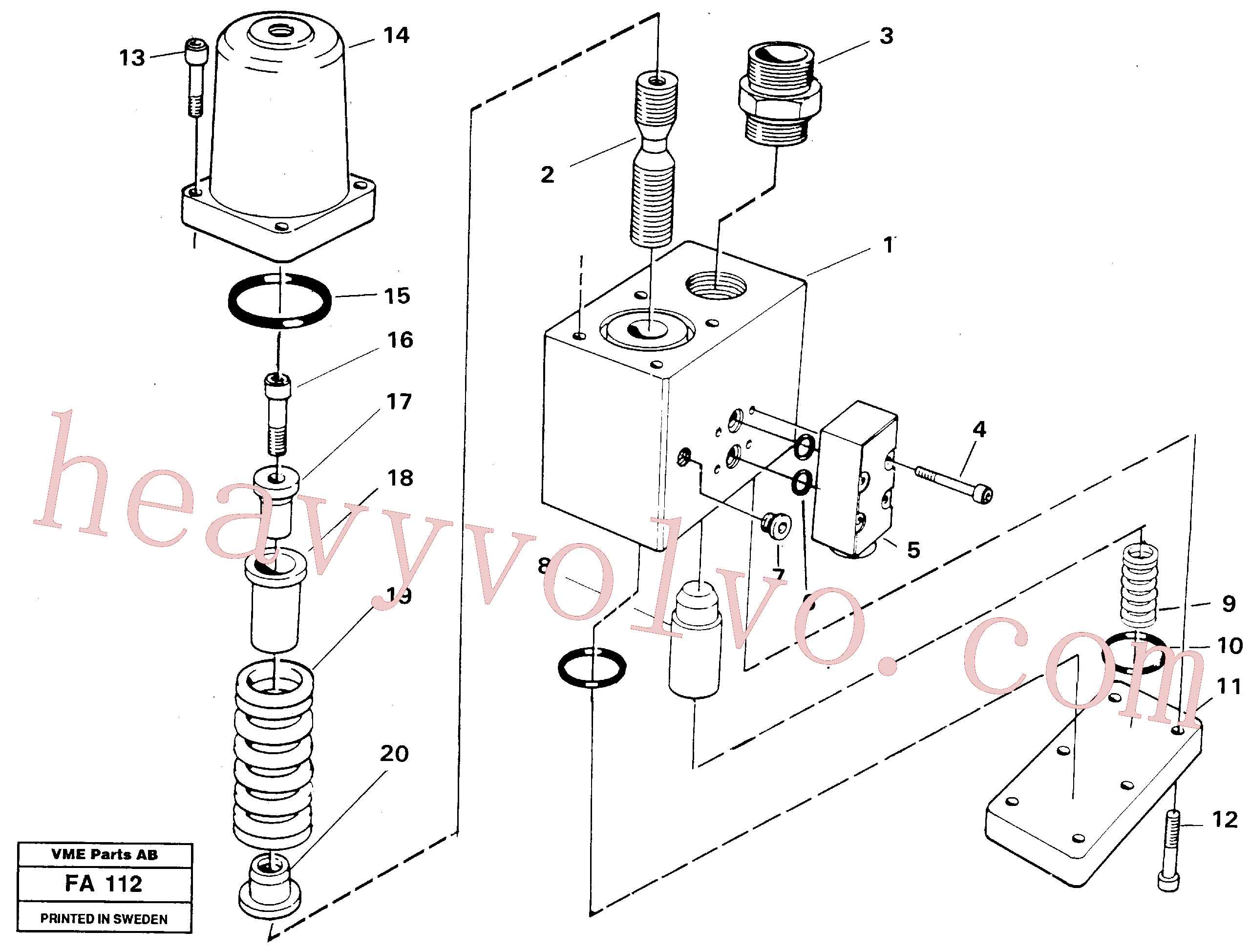 VOE14241321 for Volvo Overcenter valve(FA112 assembly)